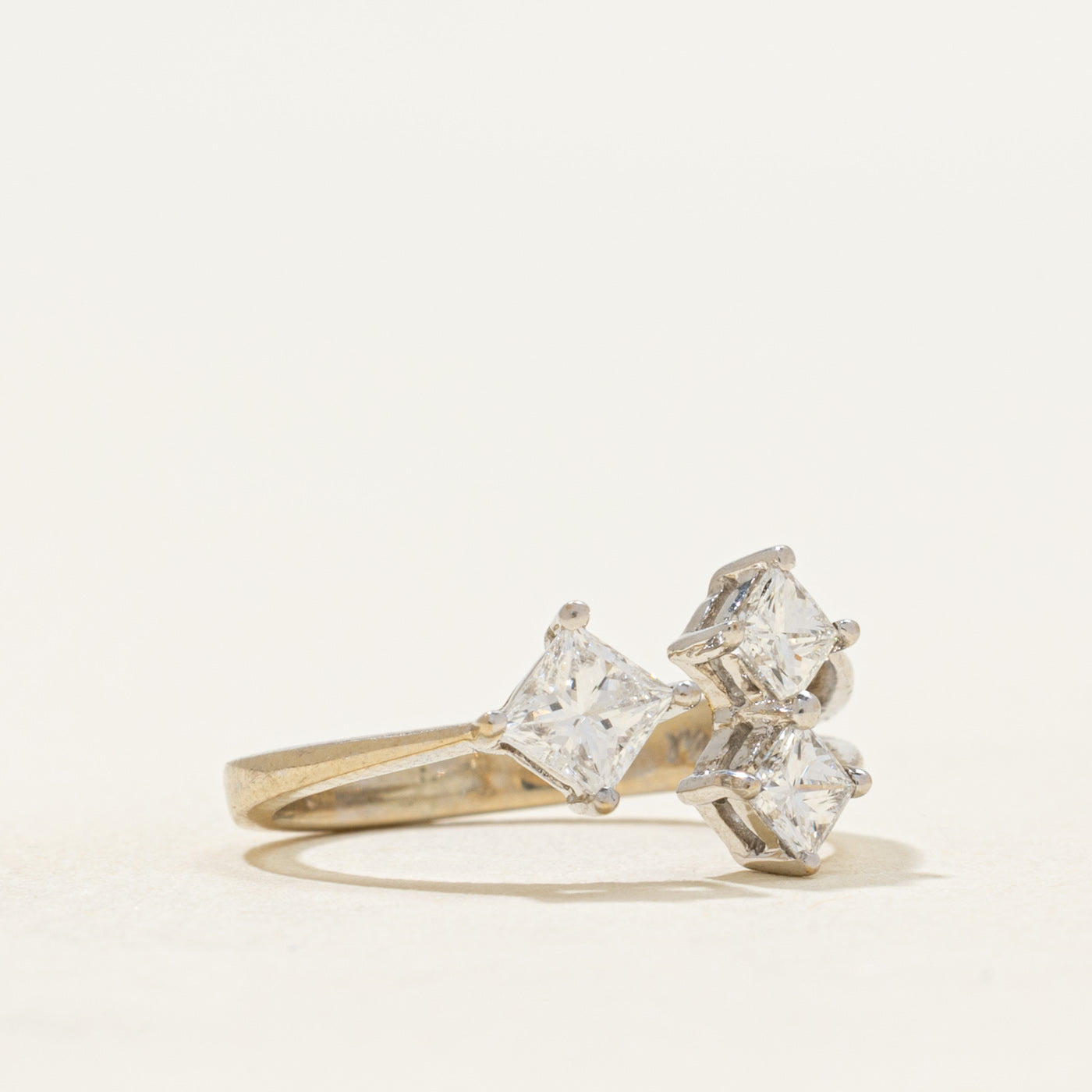 Princess Cut Diamond Openwork Ring | 0.57tw | SZ 2.25