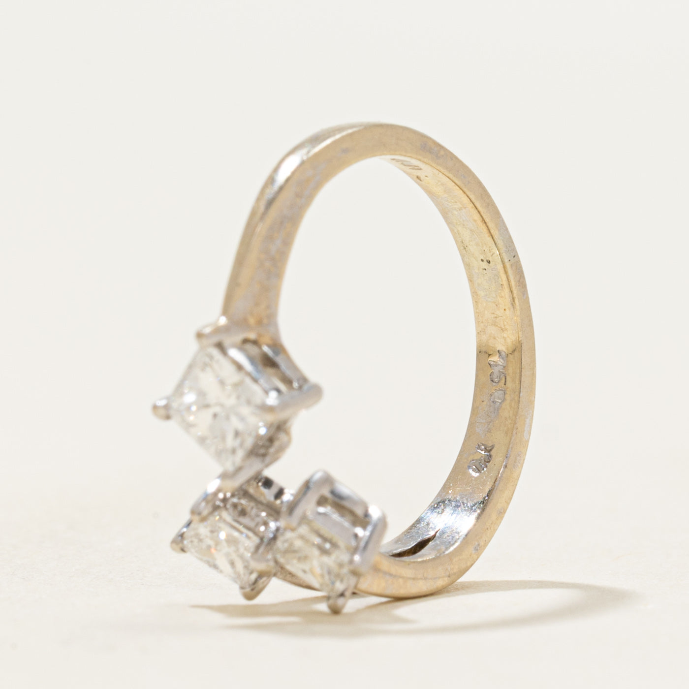 Princess Cut Diamond Openwork Ring | 0.57tw | SZ 2.25
