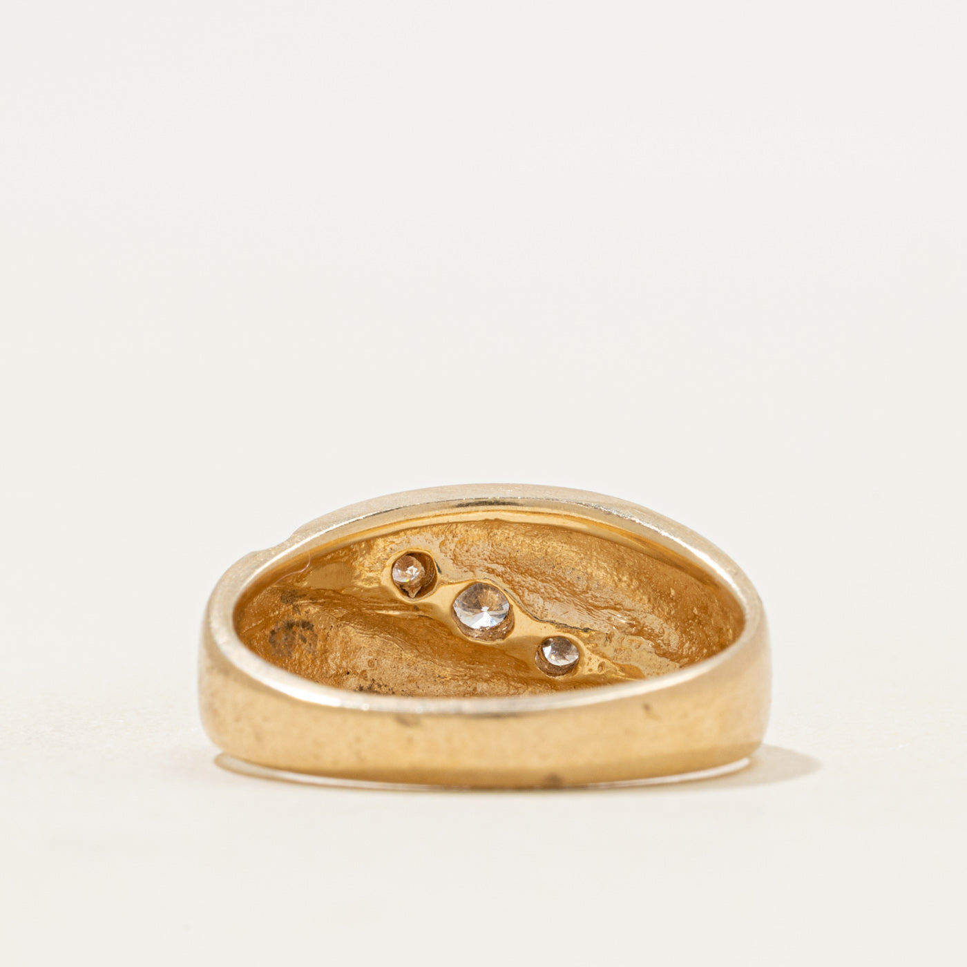 Diagonal Diamond Dome Ring | 0.22ctw | SZ 6.5