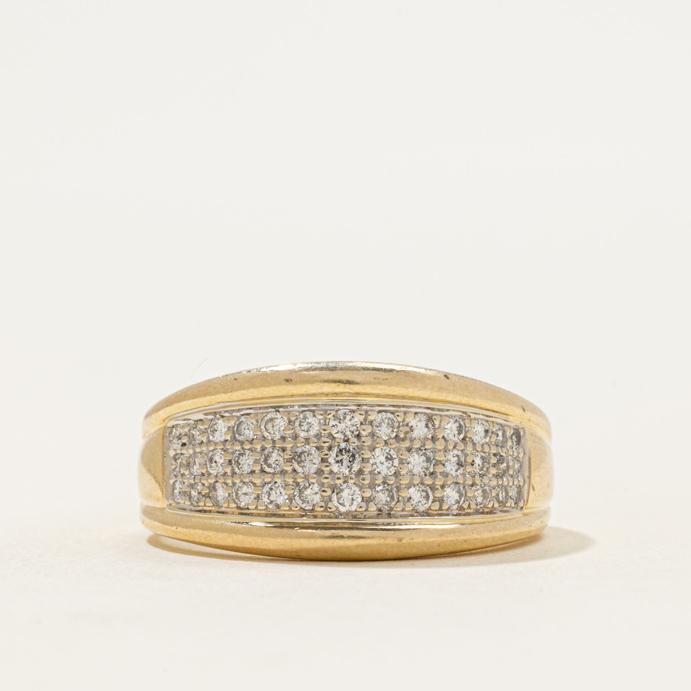Pave Set Multi Row Diamond Ring | 0.54ctw | SZ 10.25