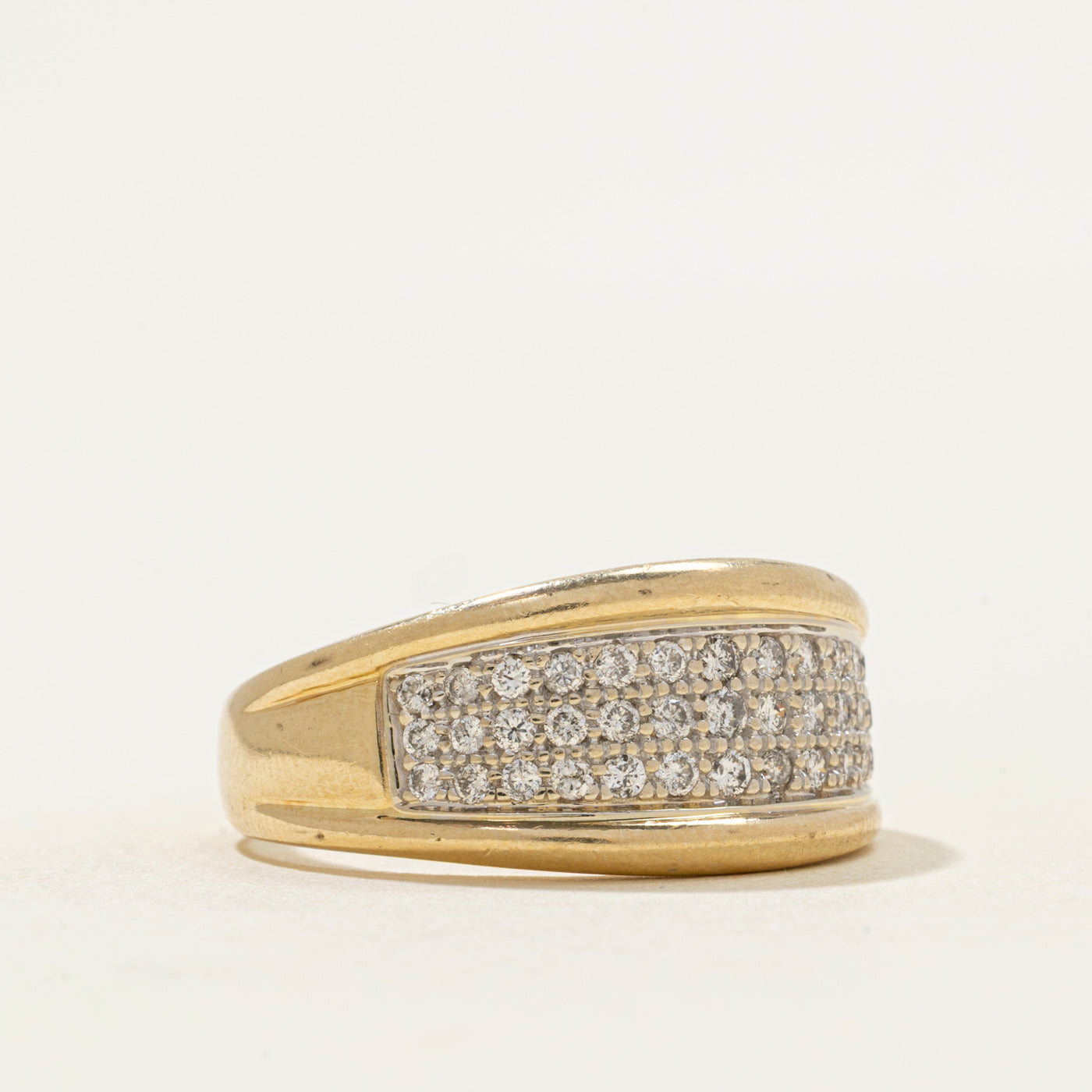 Pave Set Multi Row Diamond Ring | 0.54ctw | SZ 10.25