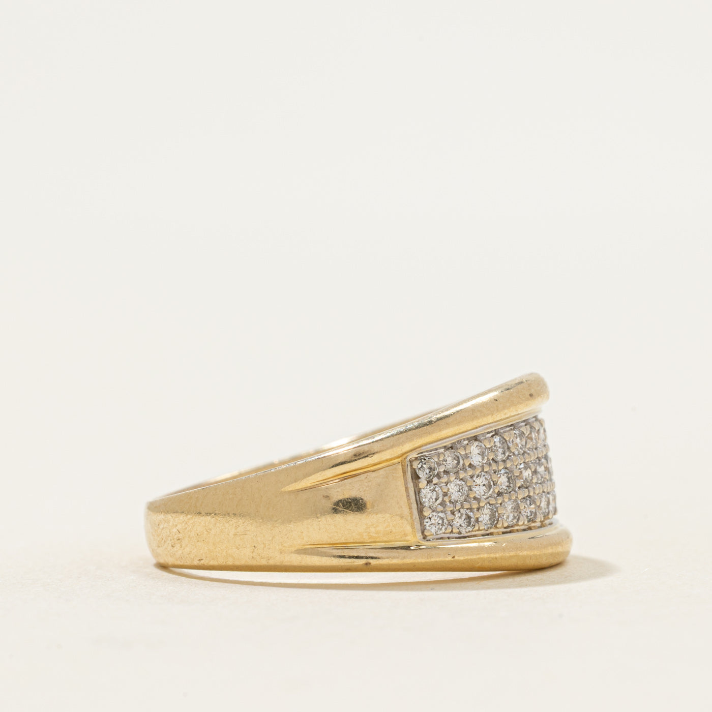 Pave Set Multi Row Diamond Ring | 0.54ctw | SZ 10.25