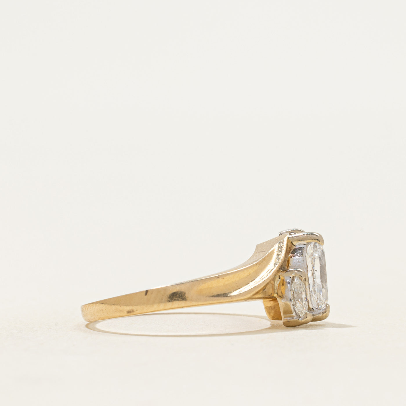 Three Stone Marquise Cut Diamond Ring | 0.51ct | SZ 4.75