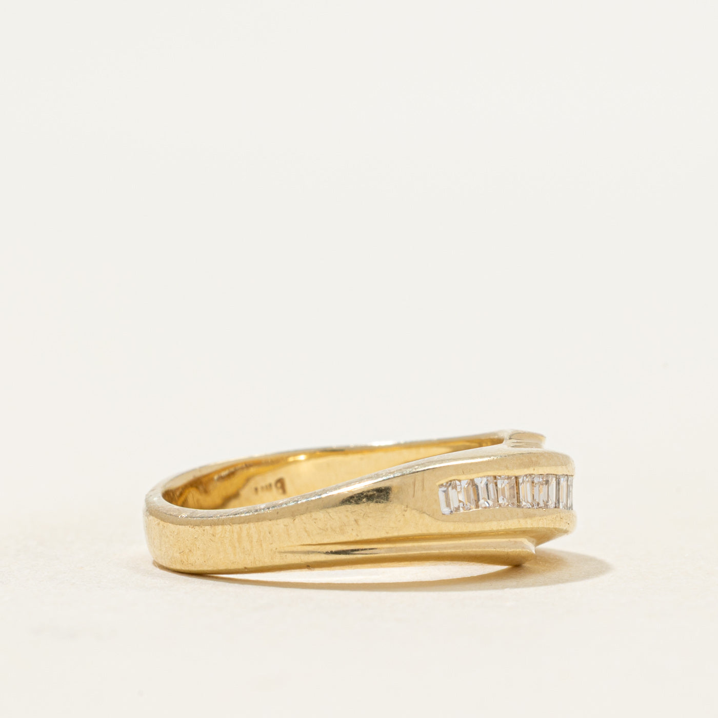Channel Set Diagonal Diamond Ring | 0.29ctw | SZ 5.25