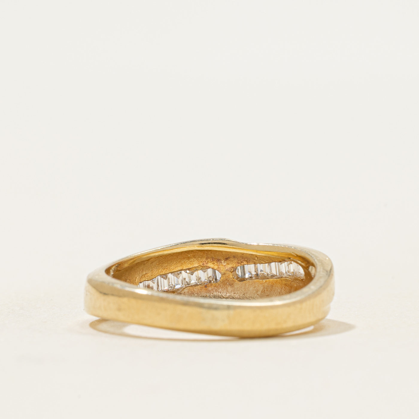 Channel Set Diagonal Diamond Ring | 0.29ctw | SZ 5.25