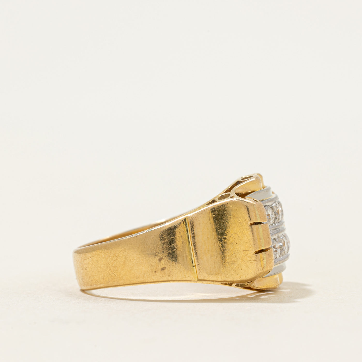18k Diamond Grid Statement Ring | 0.28ctw | SZ 9.25