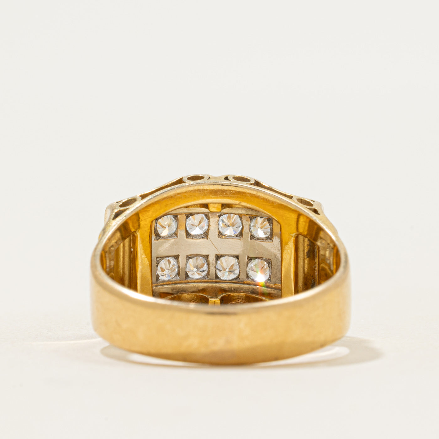 18k Diamond Grid Statement Ring | 0.28ctw | SZ 9.25
