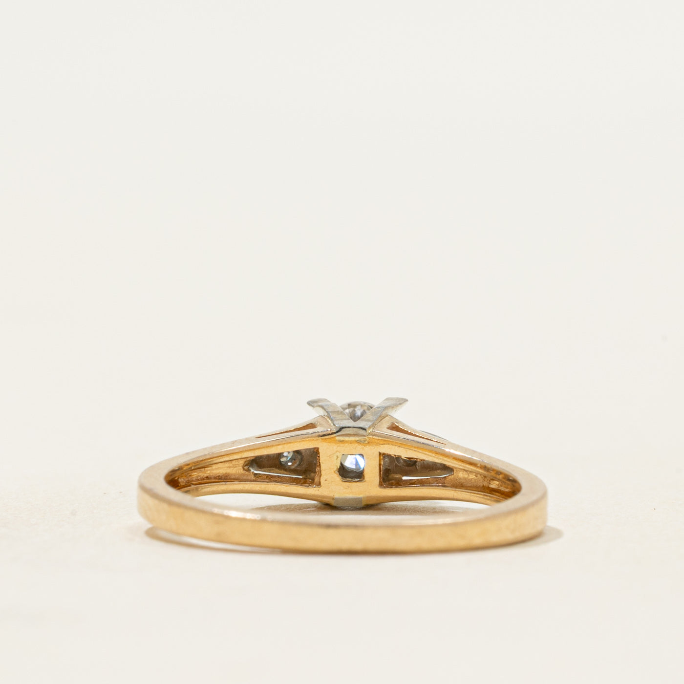 Two Tone Diamond Ring | 0.20ct | SZ 5.5