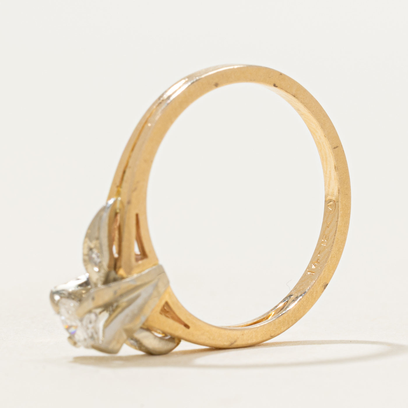 Two Tone Diamond Ring | 0.20ct | SZ 5.5