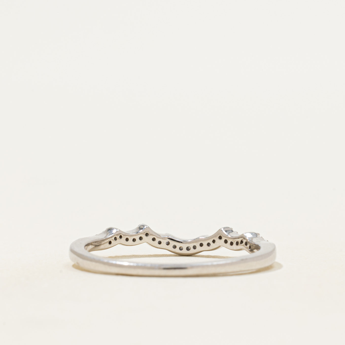 Pave Set Diamond Contour Ring | 0.06ctw | SZ 8