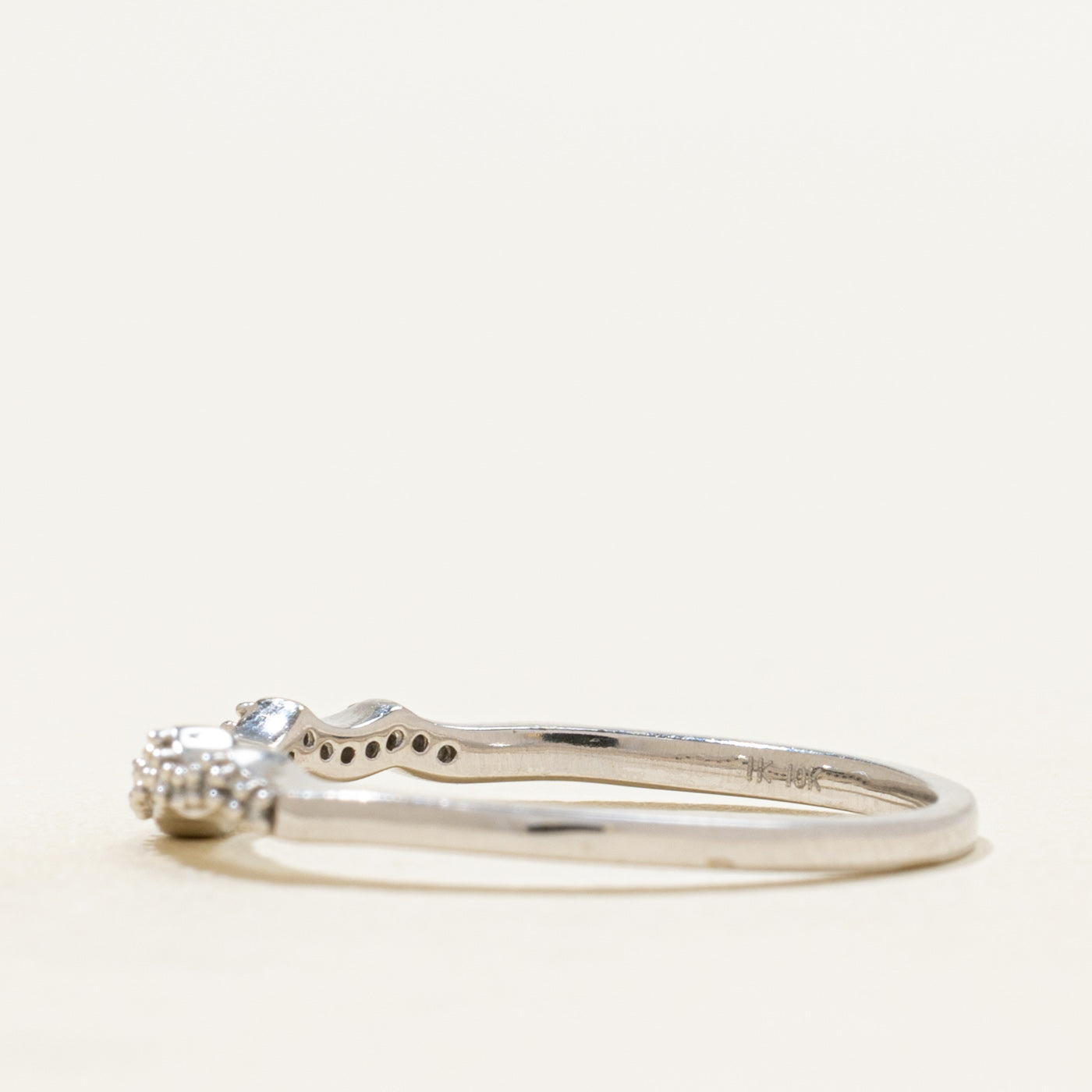 Pave Set Diamond Contour Ring | 0.06ctw | SZ 8