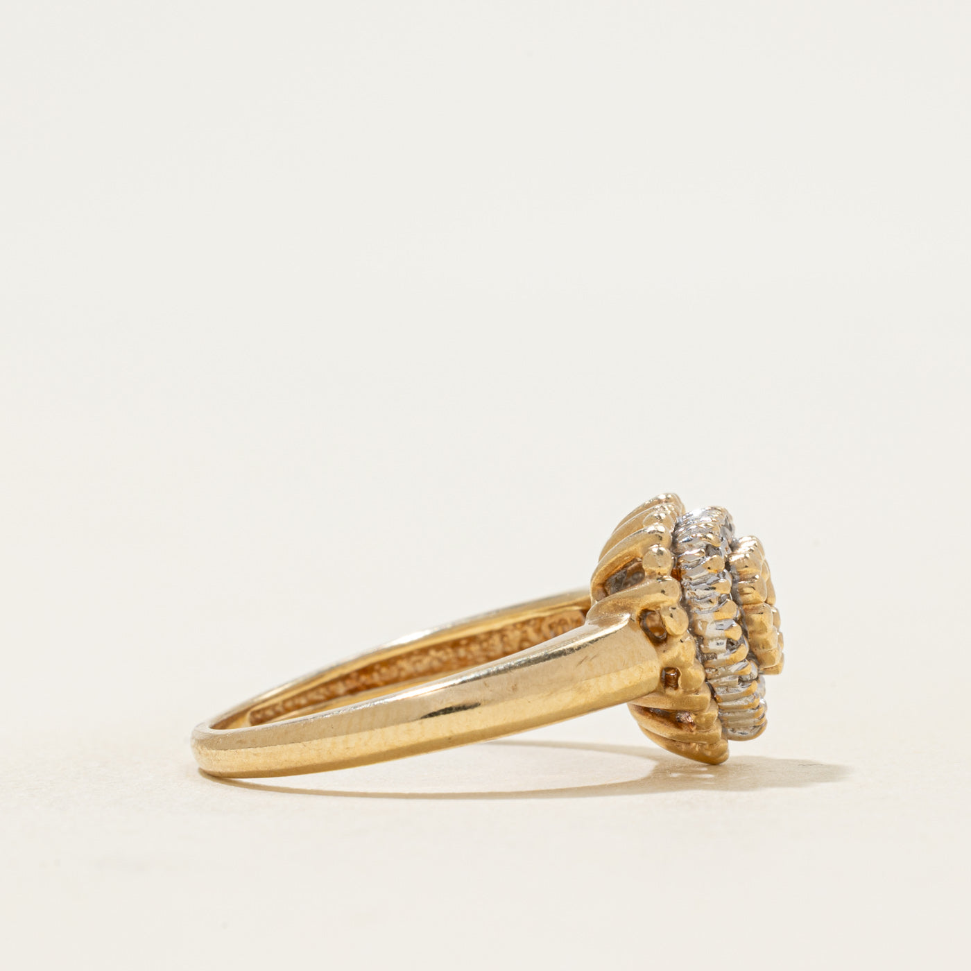 Pave Set Diamond Heart Ring | 0.10ctw | SZ 7.25