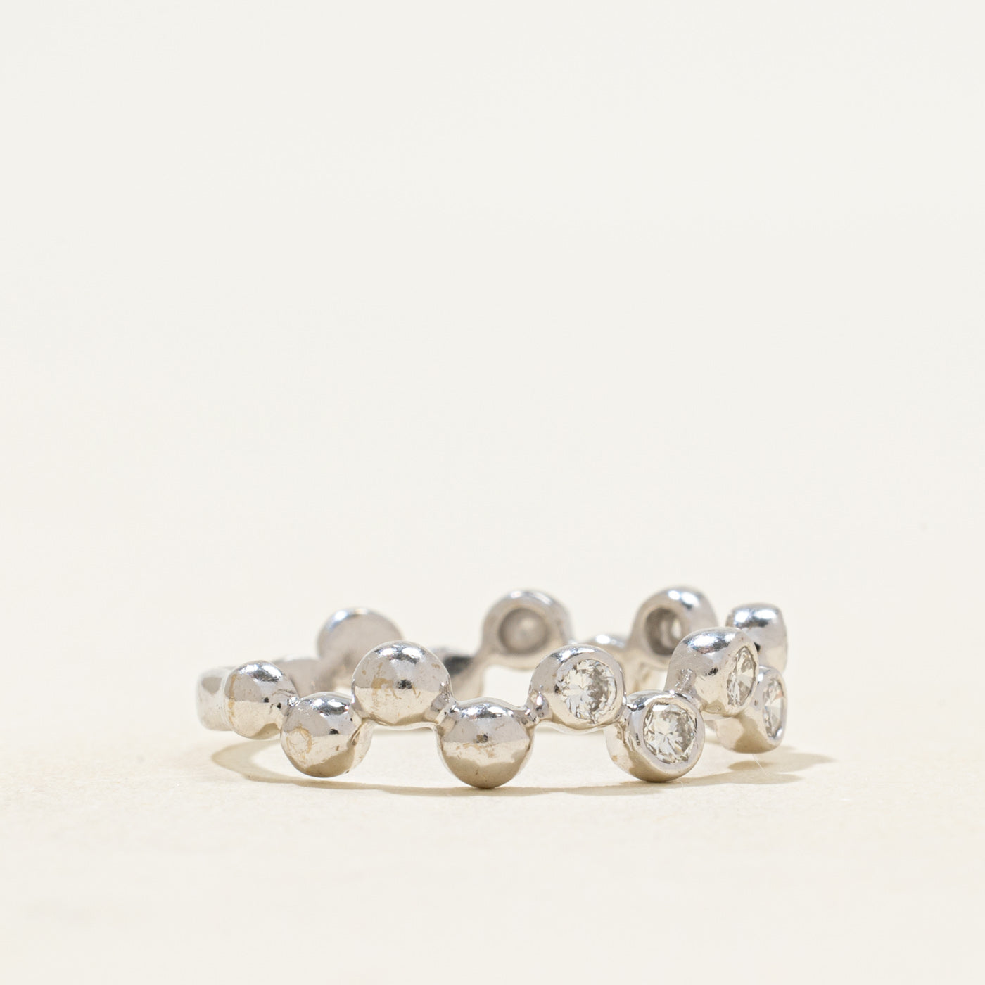 Bezel Set Semi Eternity Diamond Ring | 0.35ctw | SZ 7.75