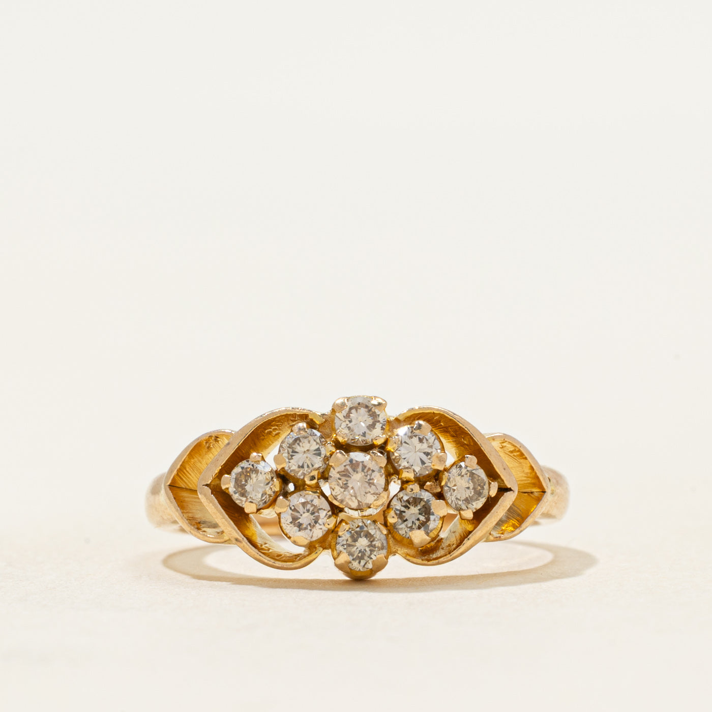18k Diamond Cluster Openwork Ring | 0.40ctw | SZ 4.75