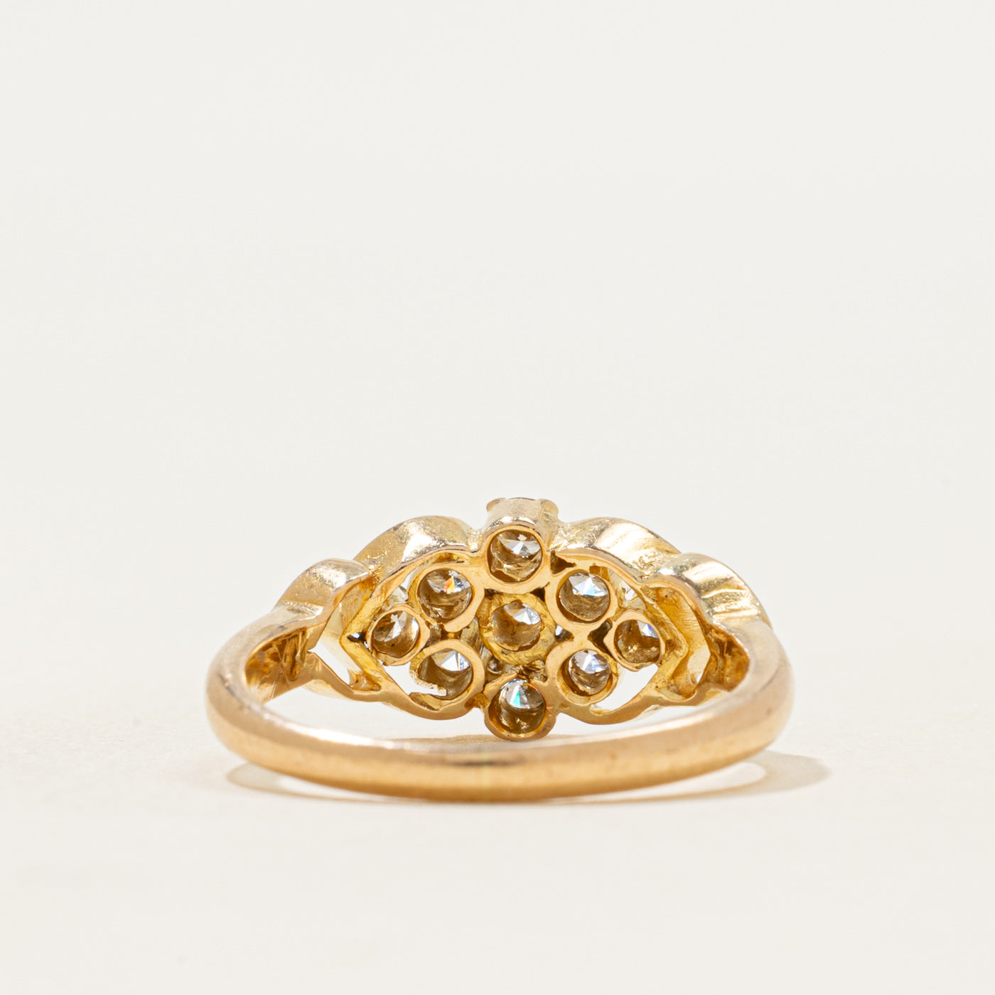 18k Diamond Cluster Openwork Ring | 0.40ctw | SZ 4.75