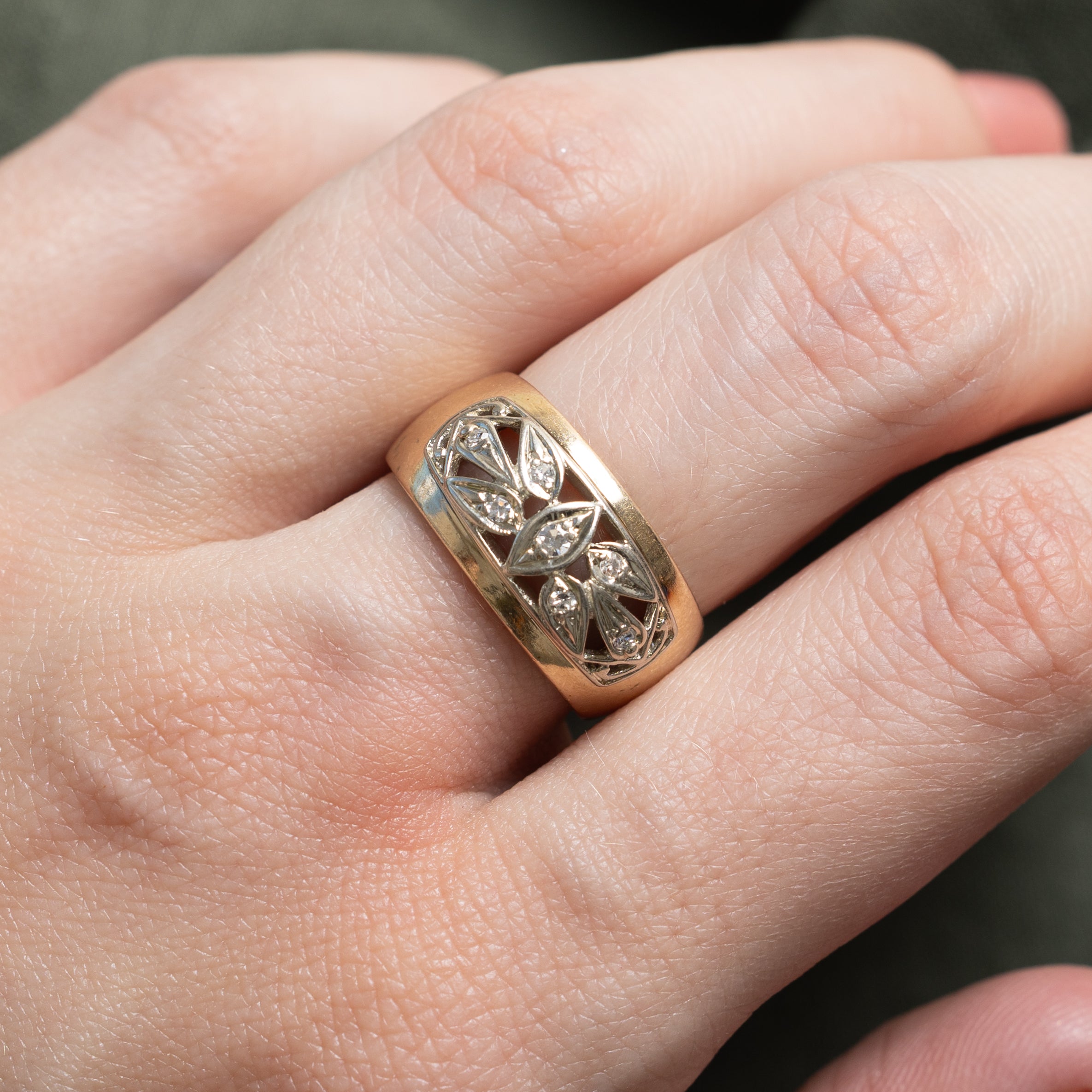 Diamond Openwork Dome Ring | 0.10ctw | SZ 6.75