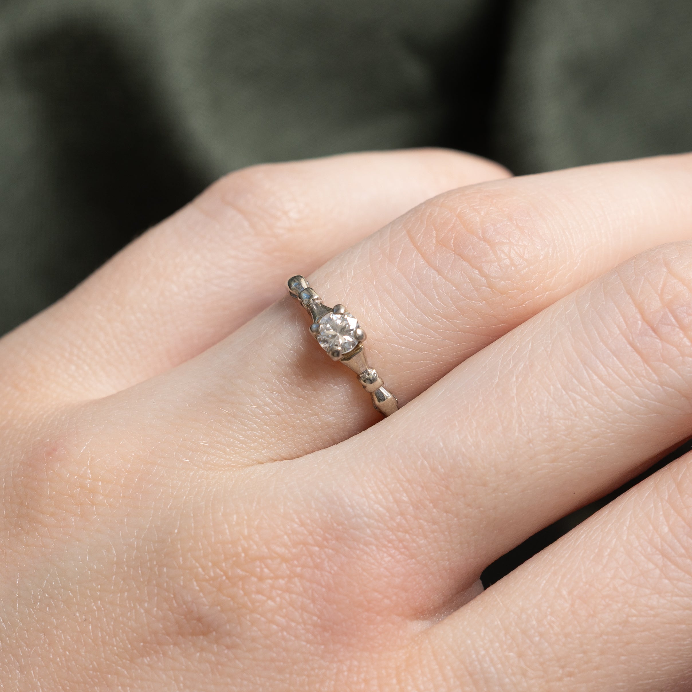 White Gold Diamond Solitaire Ring | 0.26ct | SZ 5