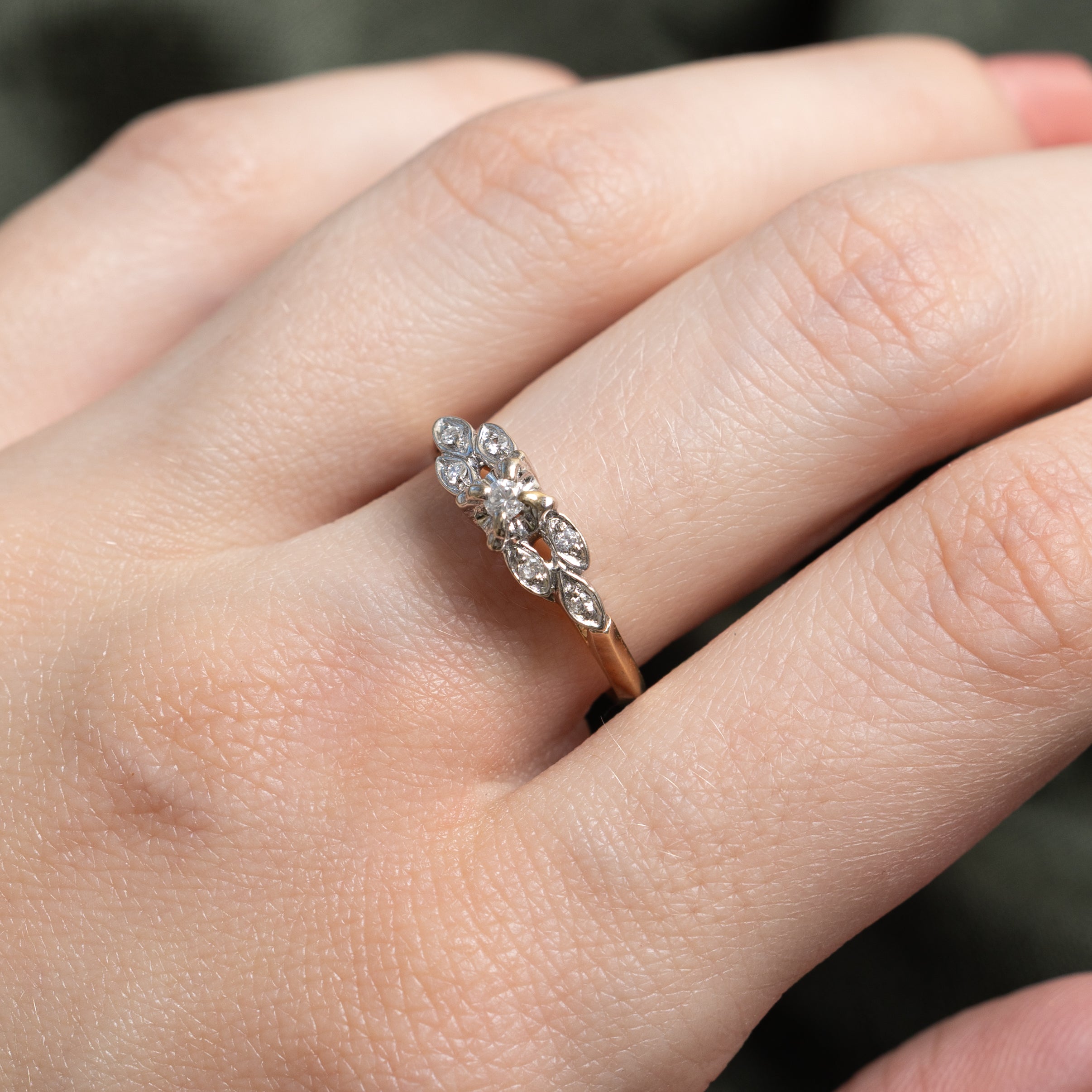 14k Illusion Set Diamond Ring | 0.09ctw | SZ 6.75