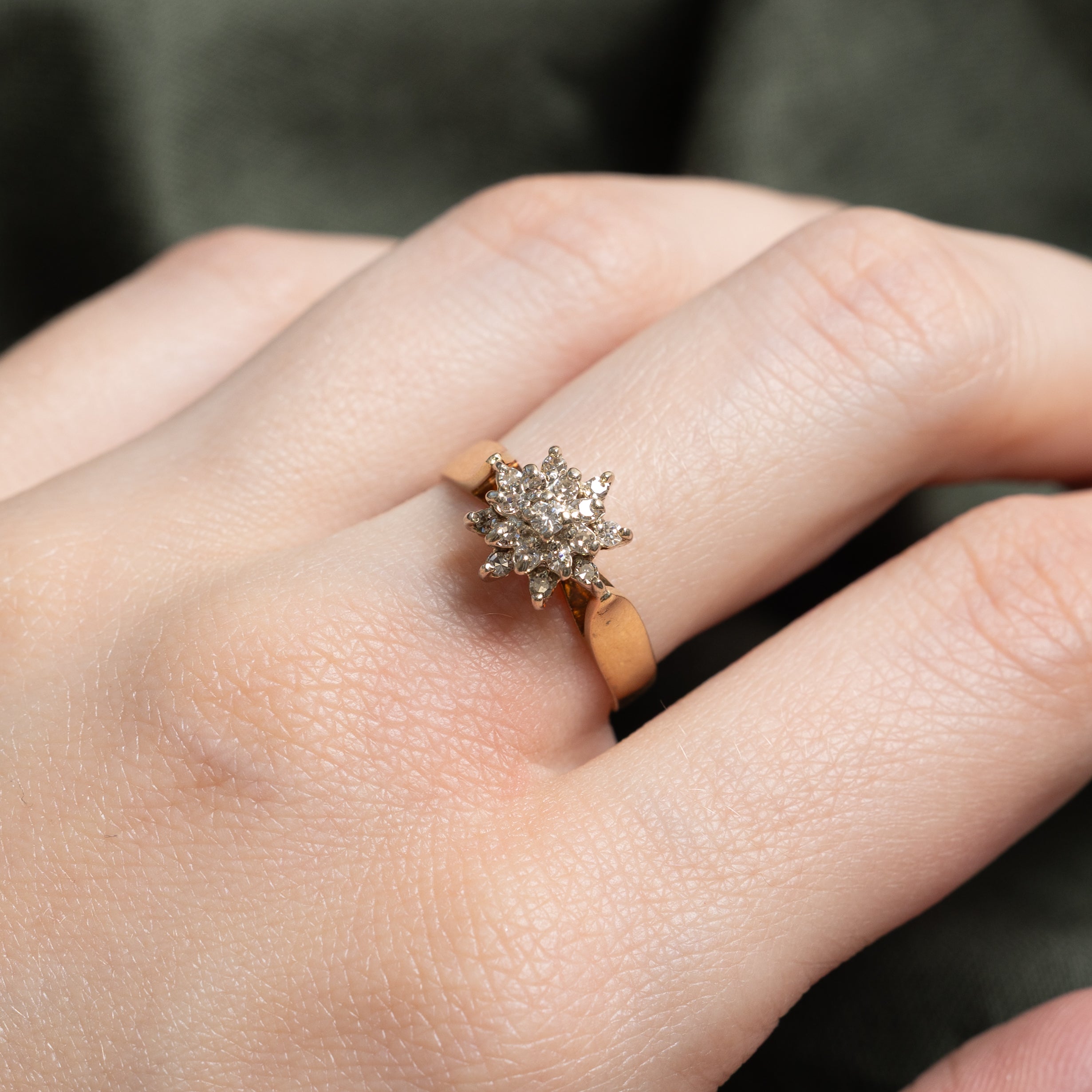 14k Diamond Cluster Ring | 0.25ctw | SZ 7