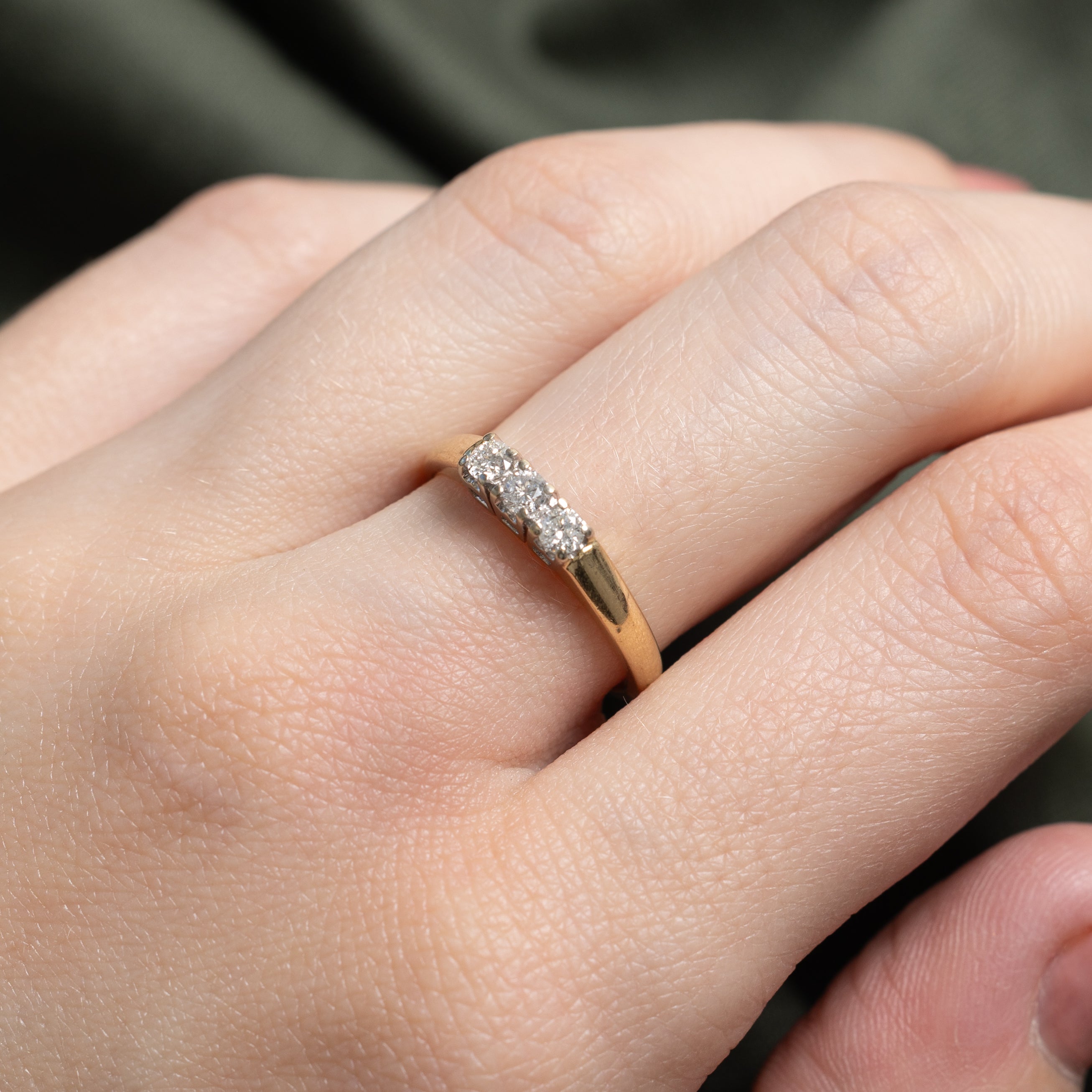 Three Stone Diamond Ring | 0.24ctw | SZ 6.5