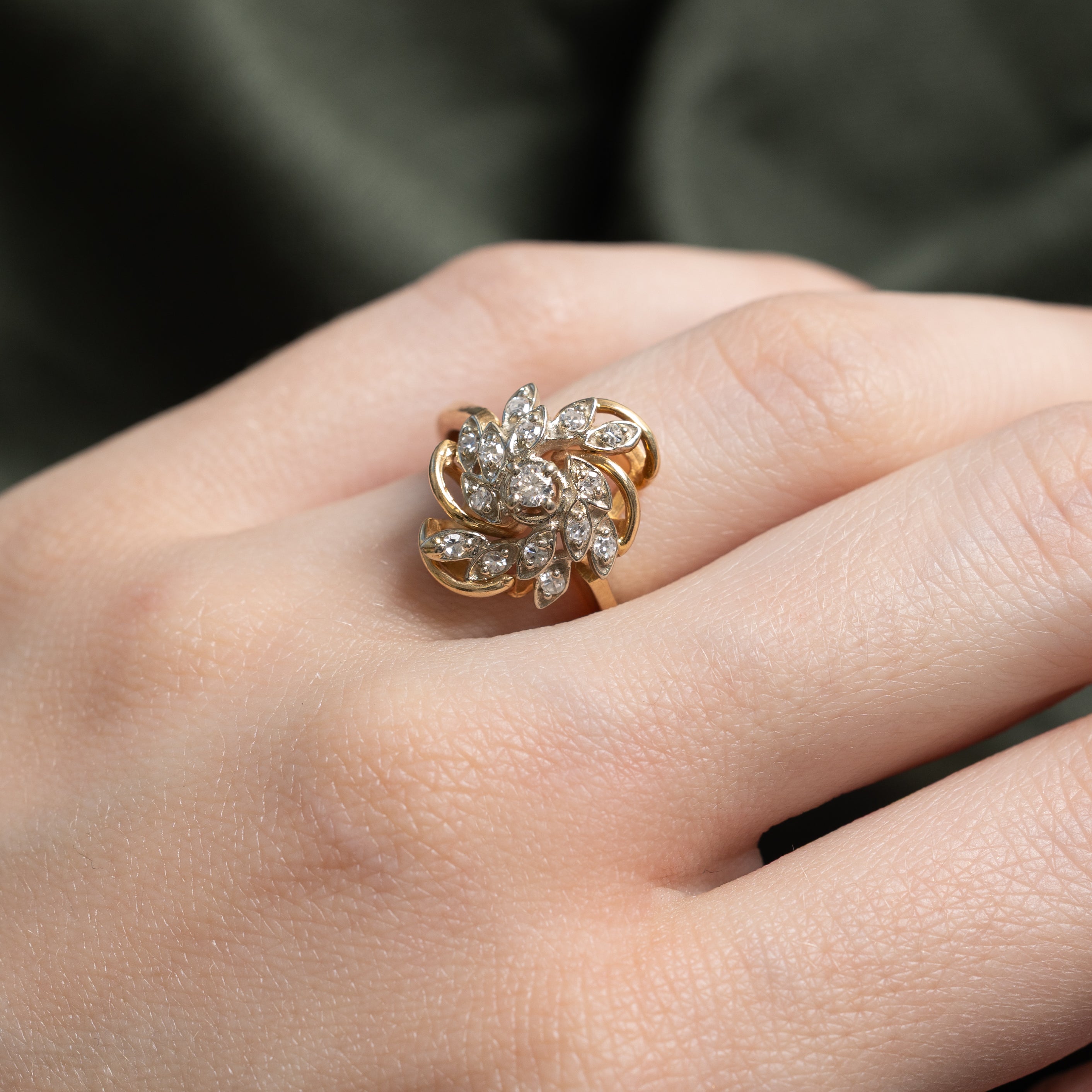 Diamond Cluster Cocktail Ring | 0.24ctw | SZ 6