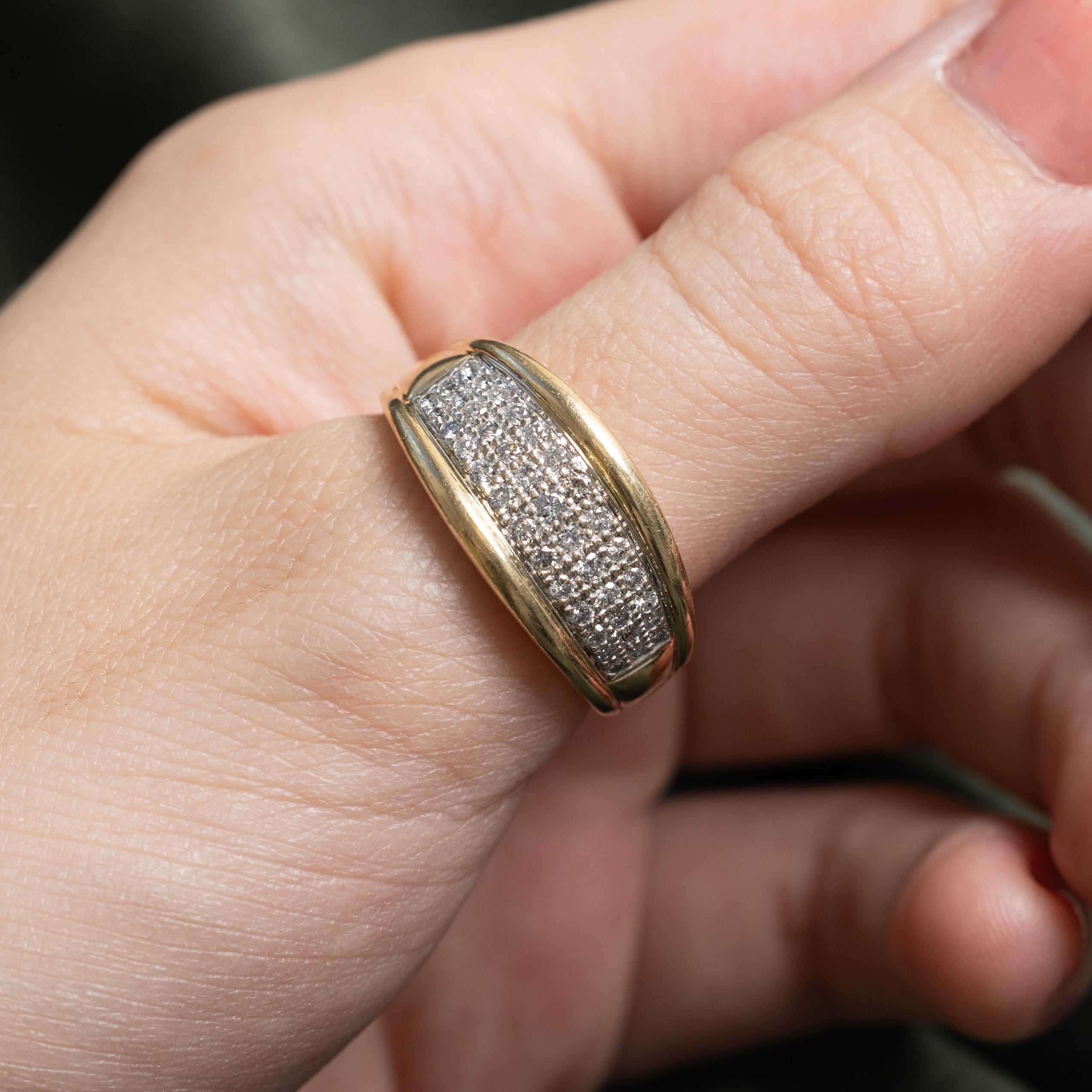 Pave Set Multi Row Diamond Ring | 0.54ctw | SZ 10.25