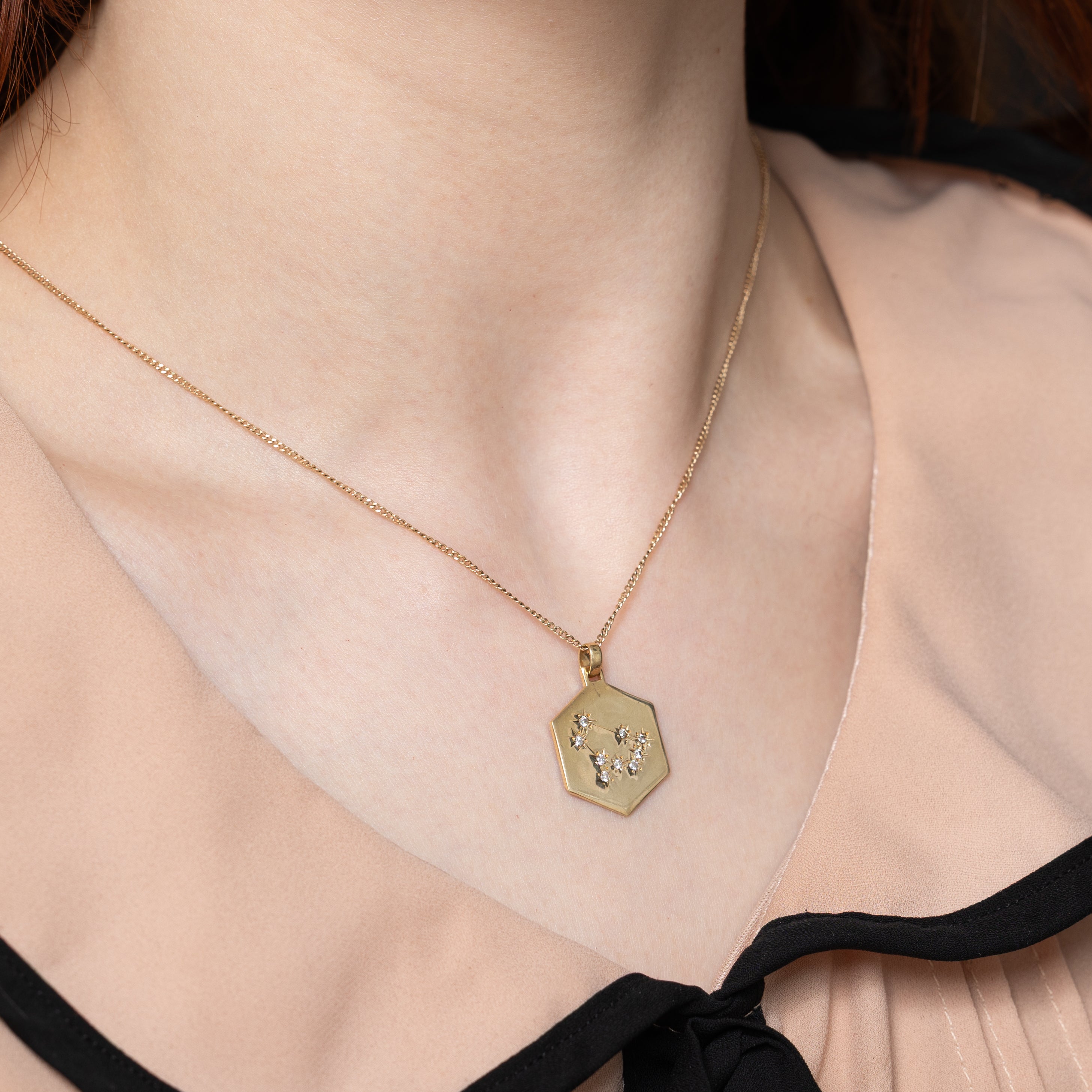 Diamond Gemini Constellation Zodiac Pendant | 0.10ctw