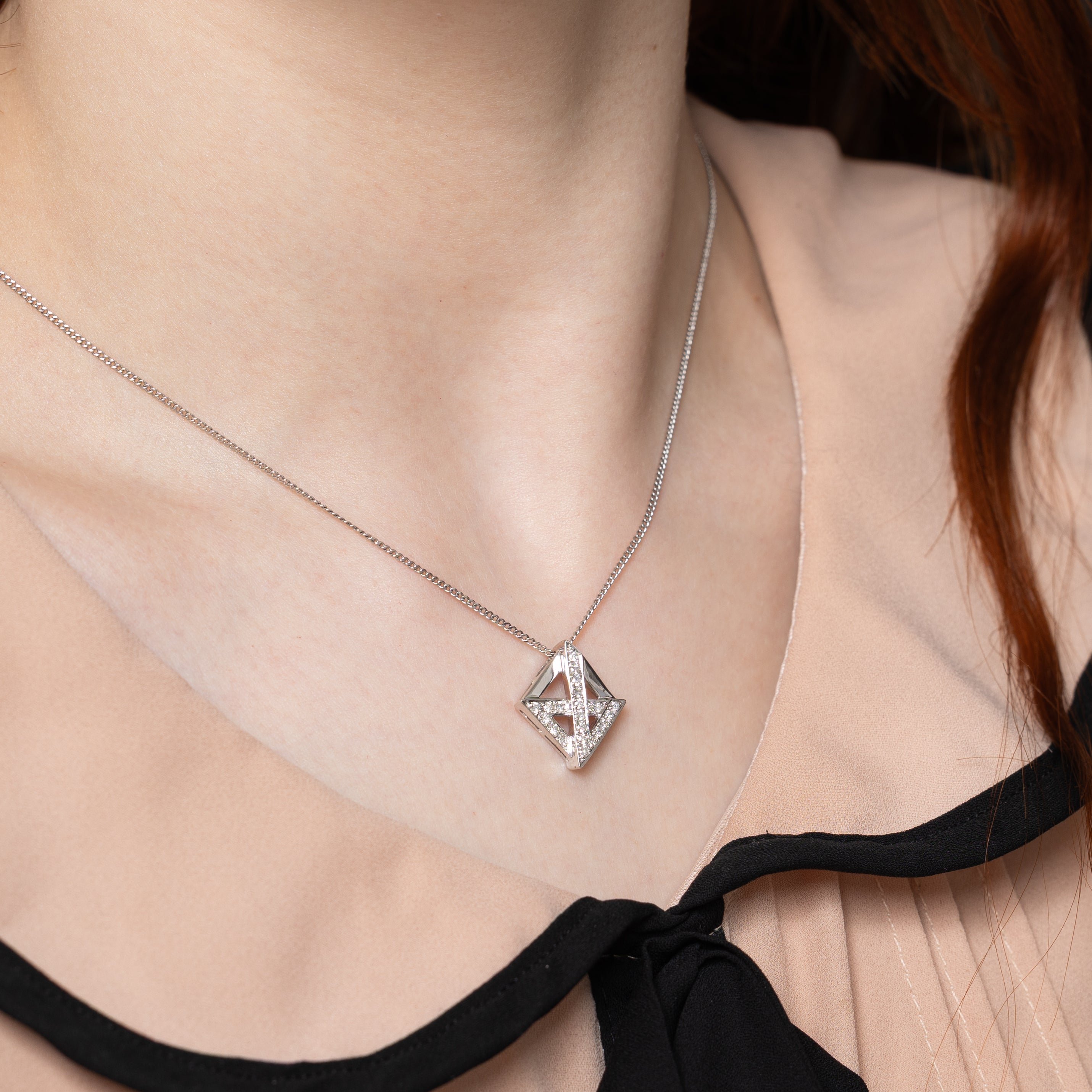 Diamond Geometric Pendant | 0.33ctw