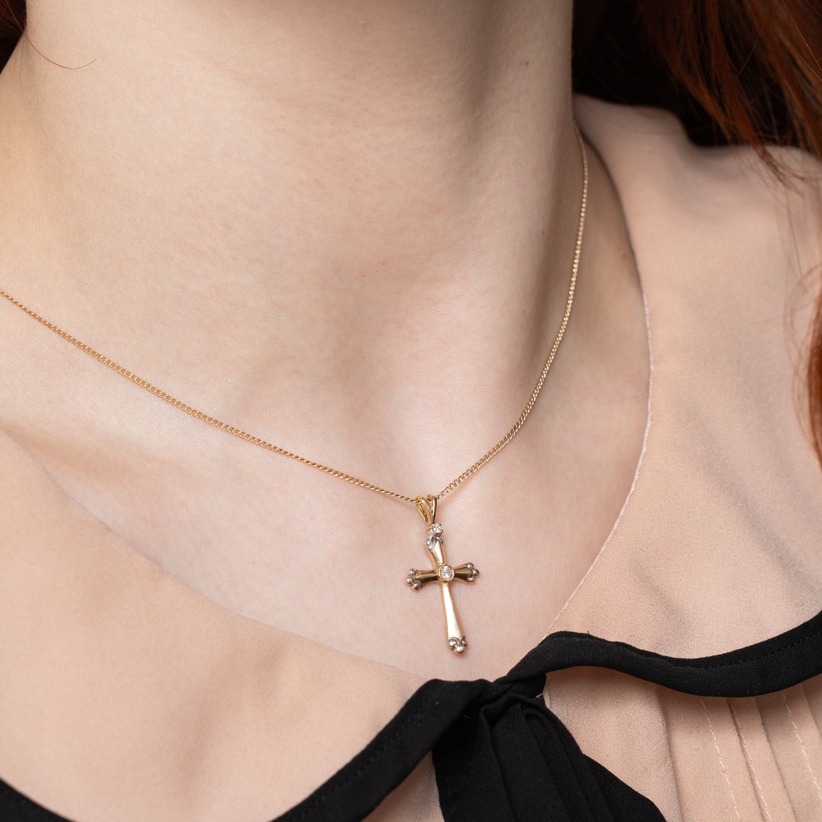Diamond Cross Pendant | 0.06ctw