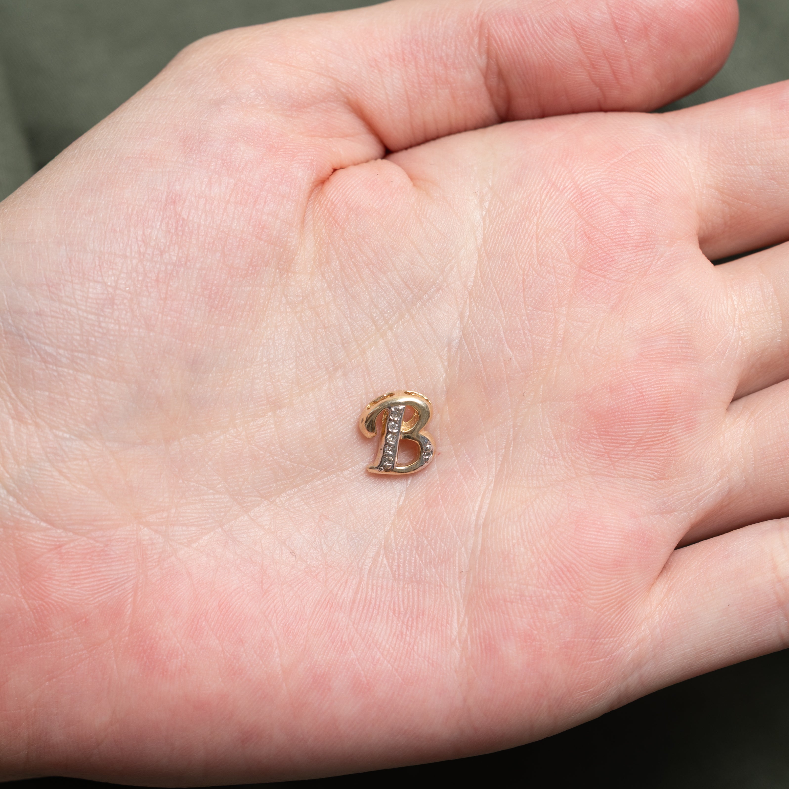 Diamond "B" Initial Pendant | 0.04ctw