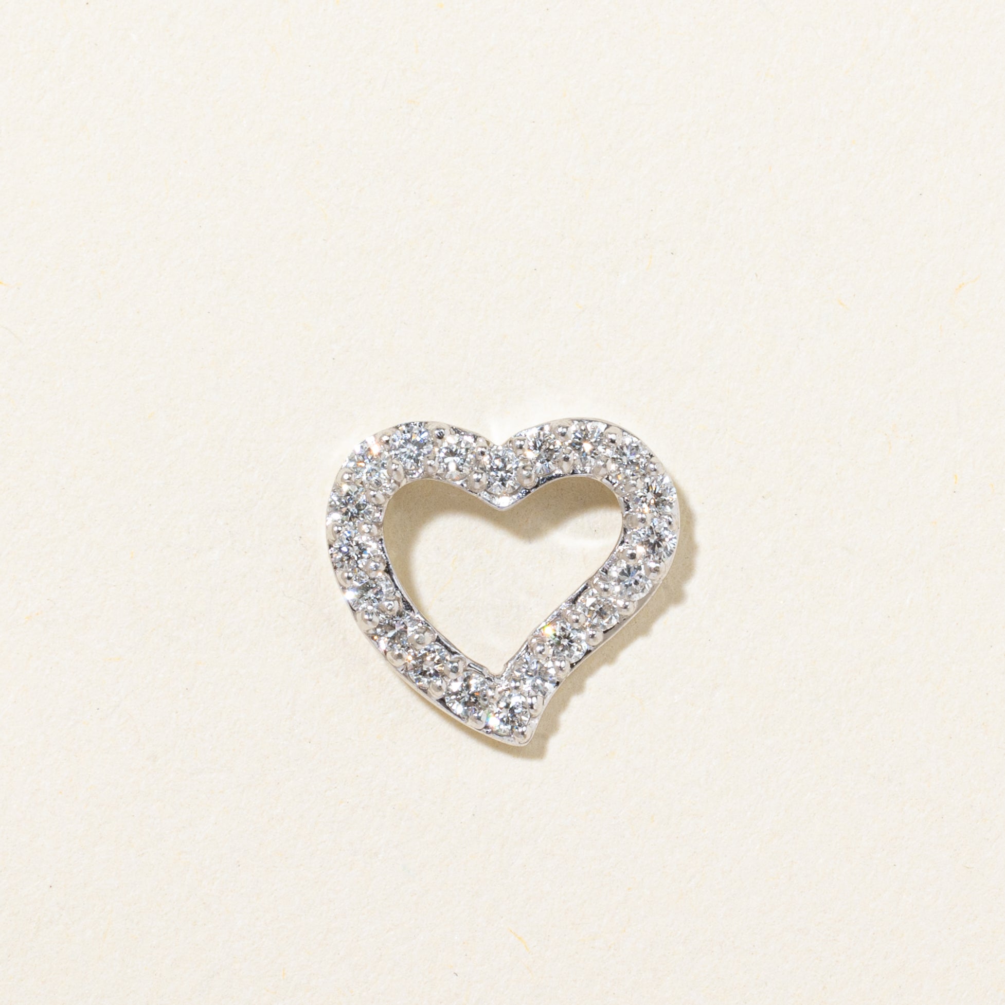 Pendentif cœur ouvert en diamant | 0,24 ct