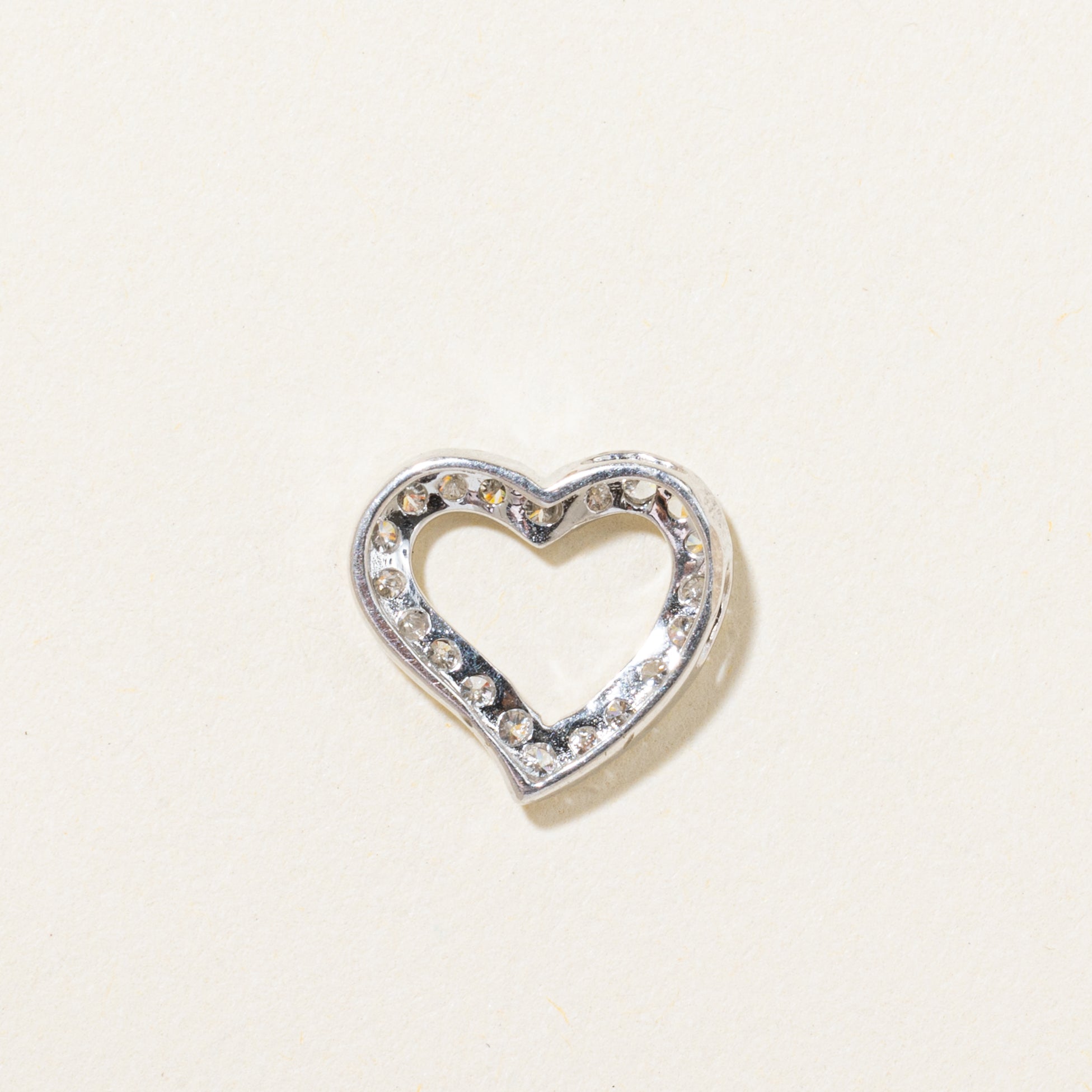 Pendentif cœur ouvert en diamant | 0,24 ct
