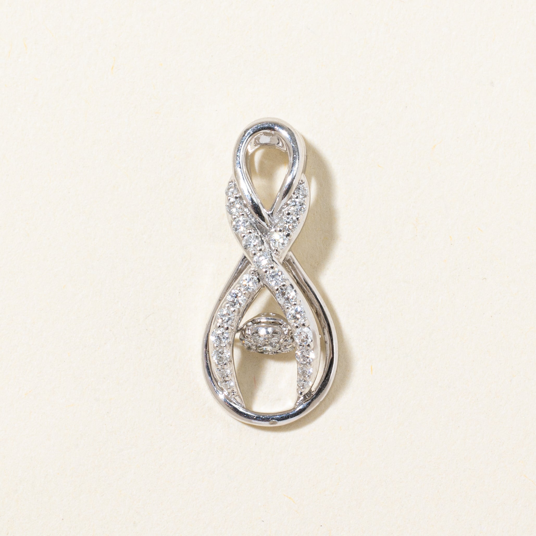 Floating Diamond Cross Over Pendant | 0.21ctw