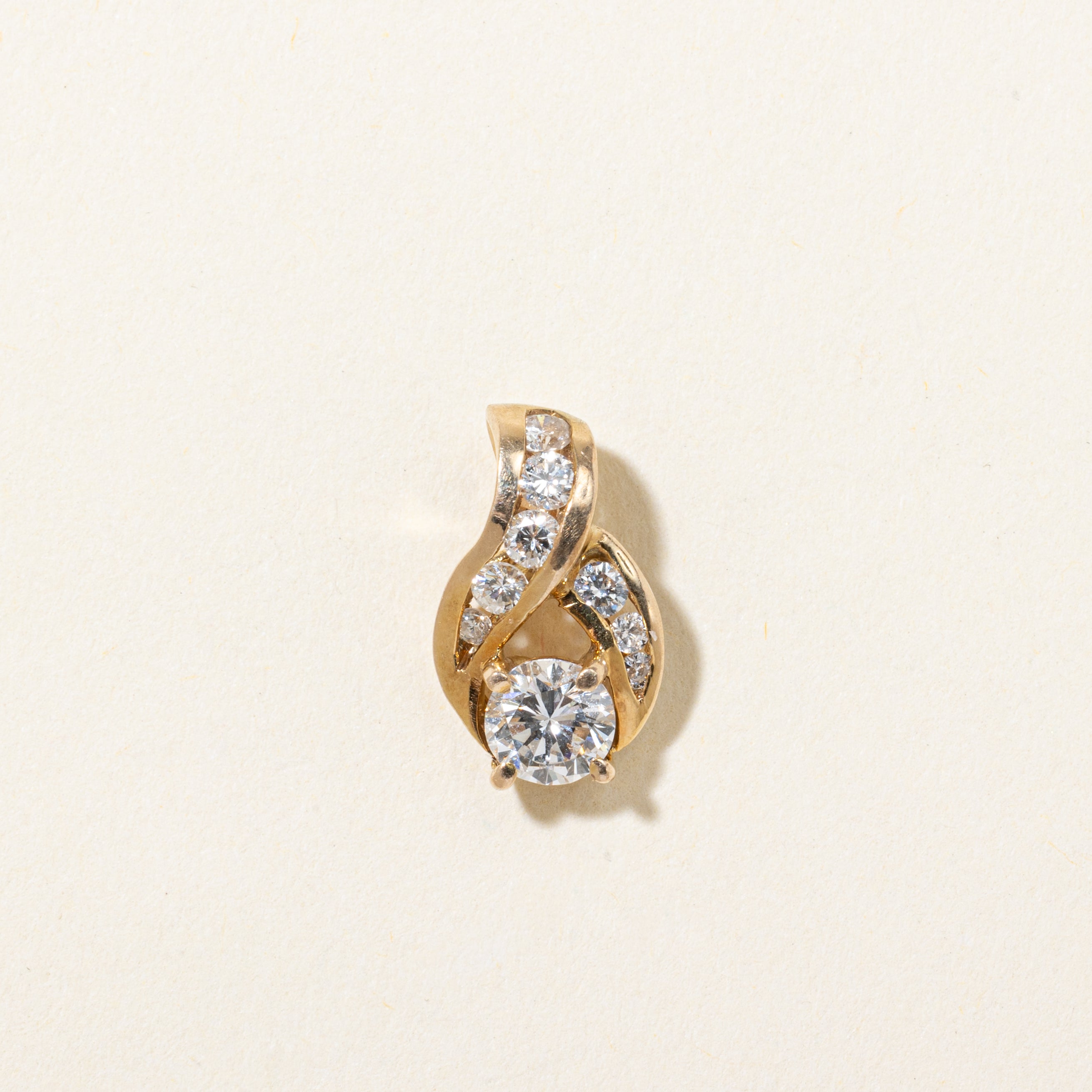Diamond Cross Over Pendant | 0.68ctw