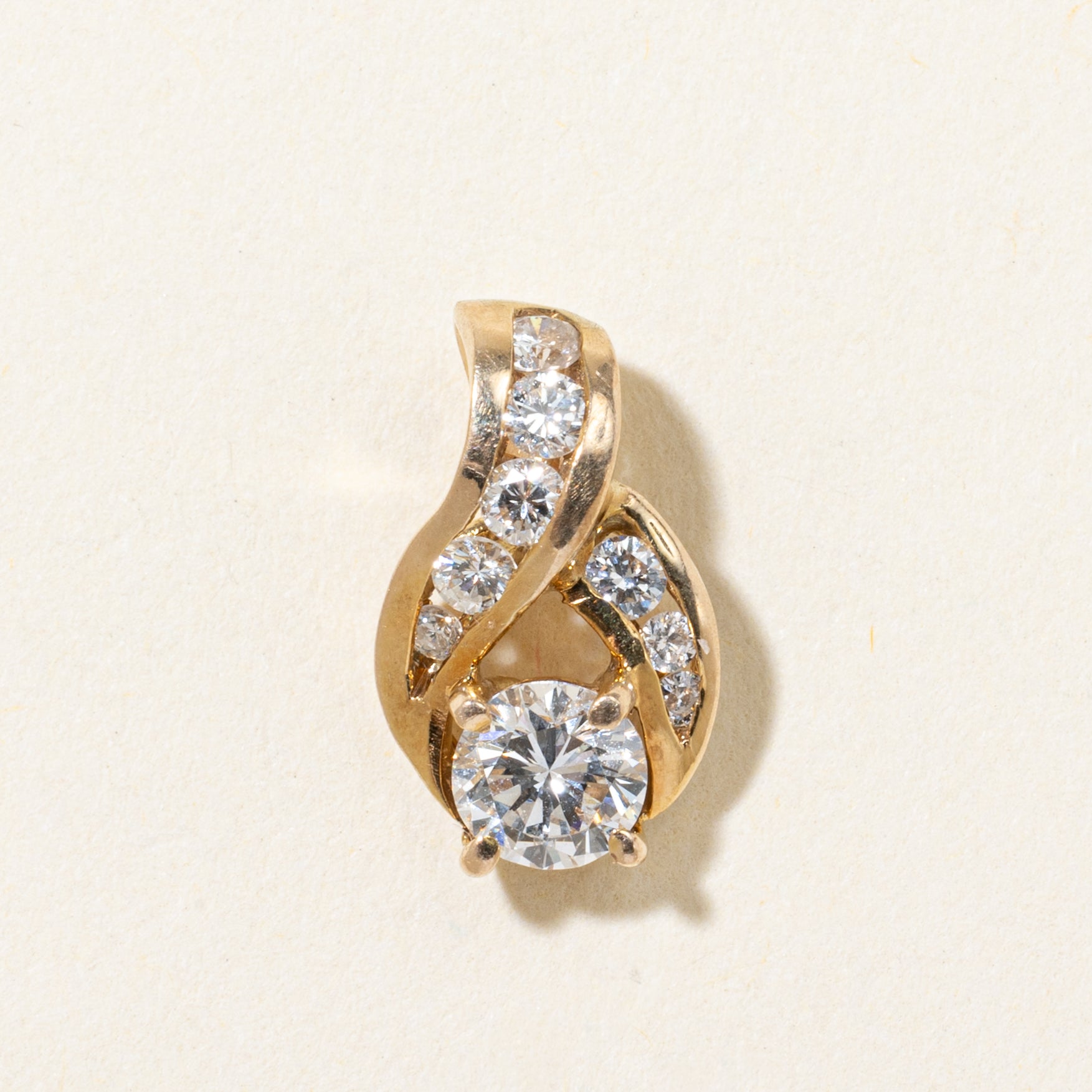 Diamond Cross Over Pendant | 0.68ctw