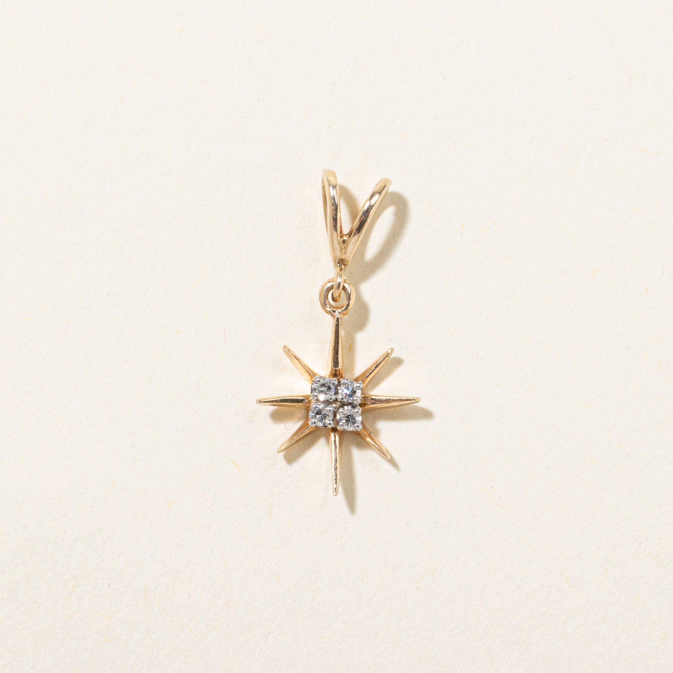 Diamond Cluster Starburst Pendant | 0.05ctw