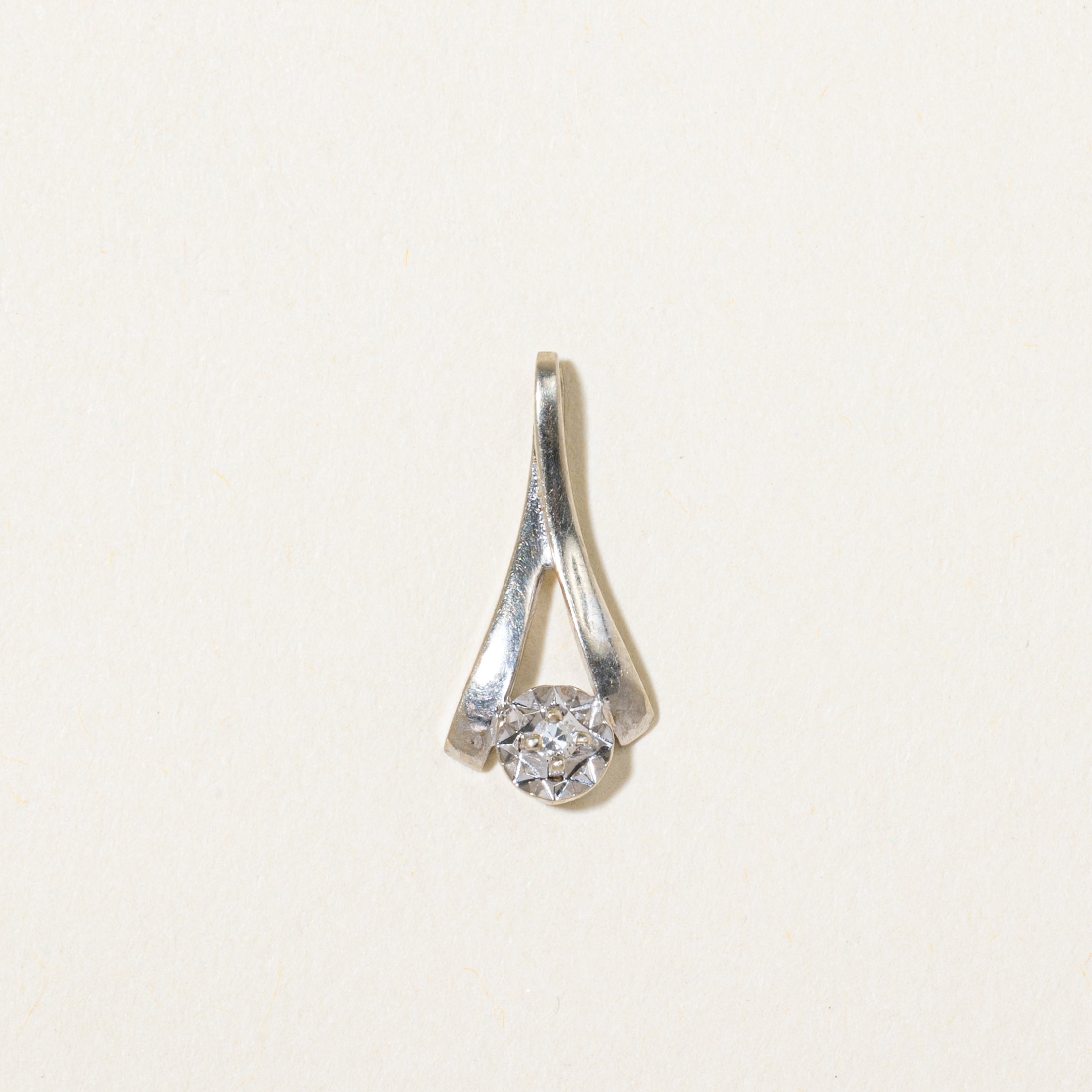 Tension Set Diamond Pendant | 0.02ct