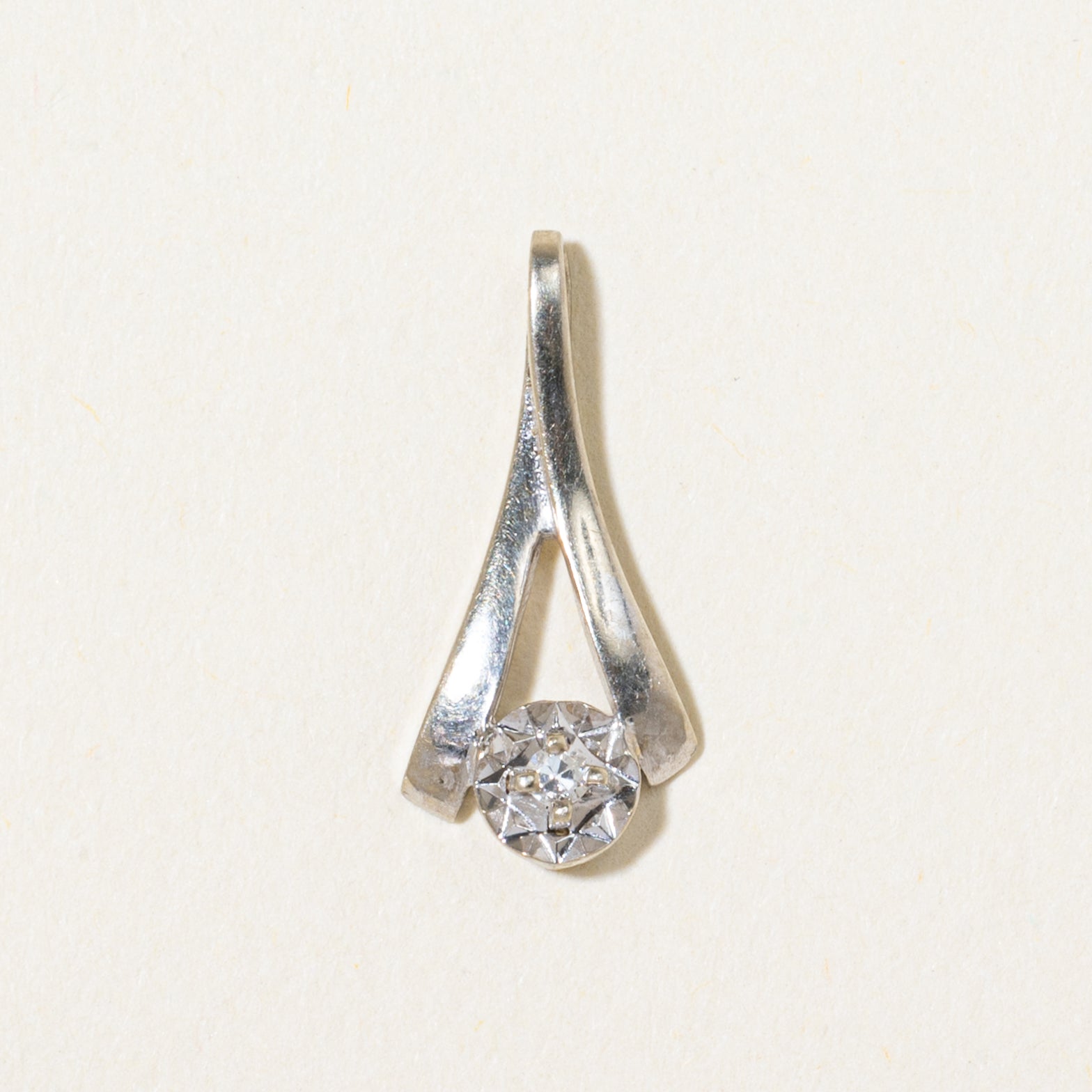 Tension Set Diamond Pendant | 0.02ct