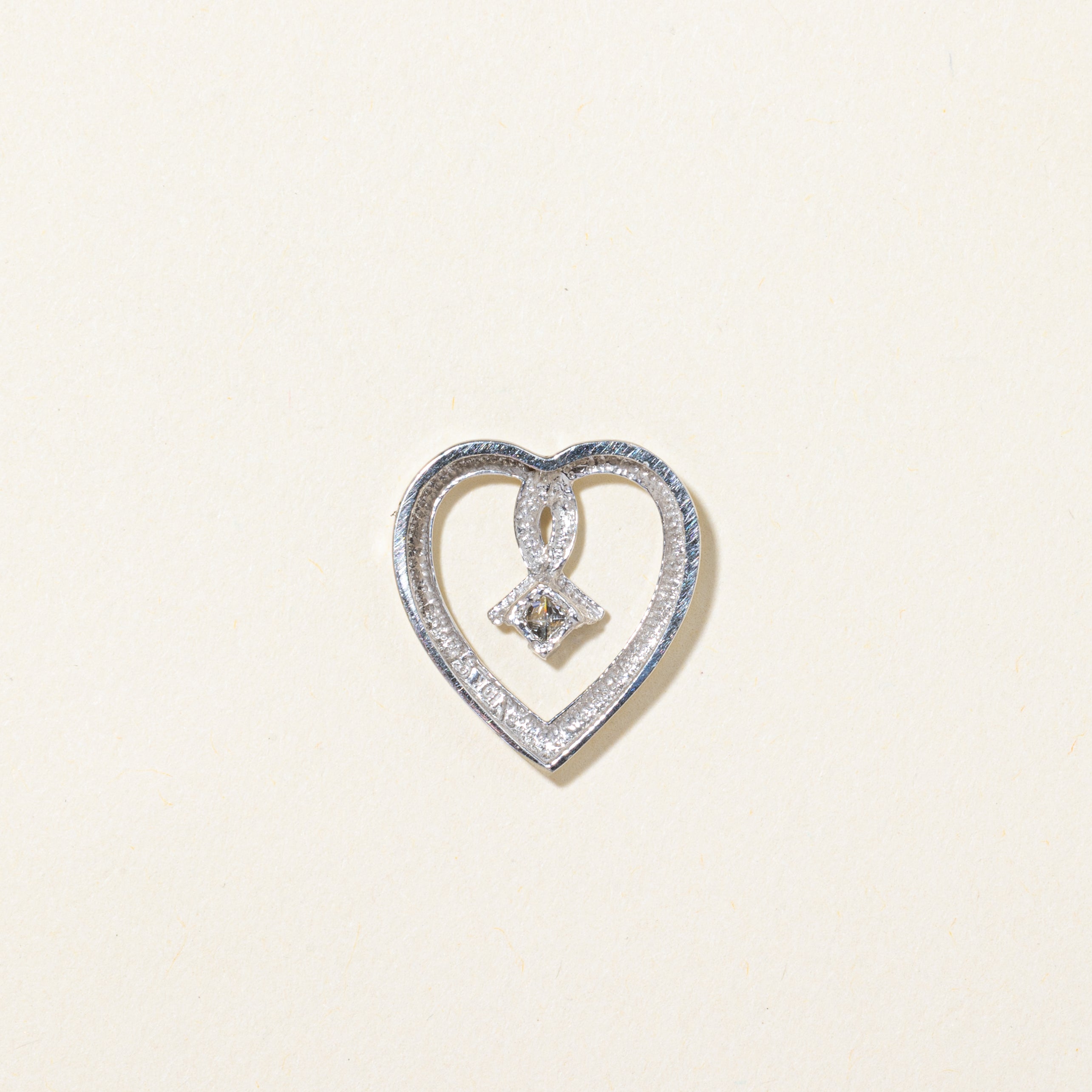 Diamond Twisted Heart Pendant | 0.10ct