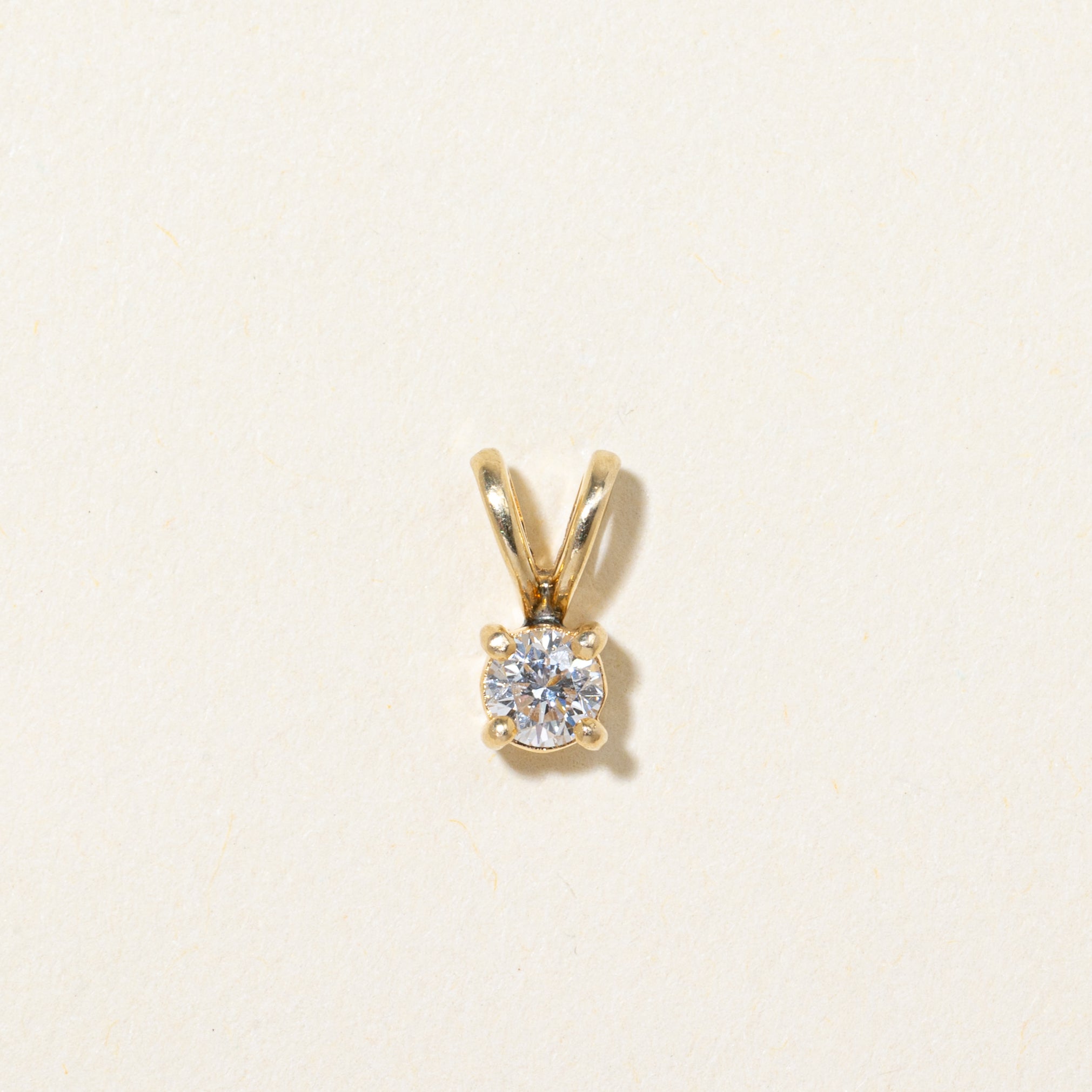 Solitaire Diamond Pendant | 0.22ct