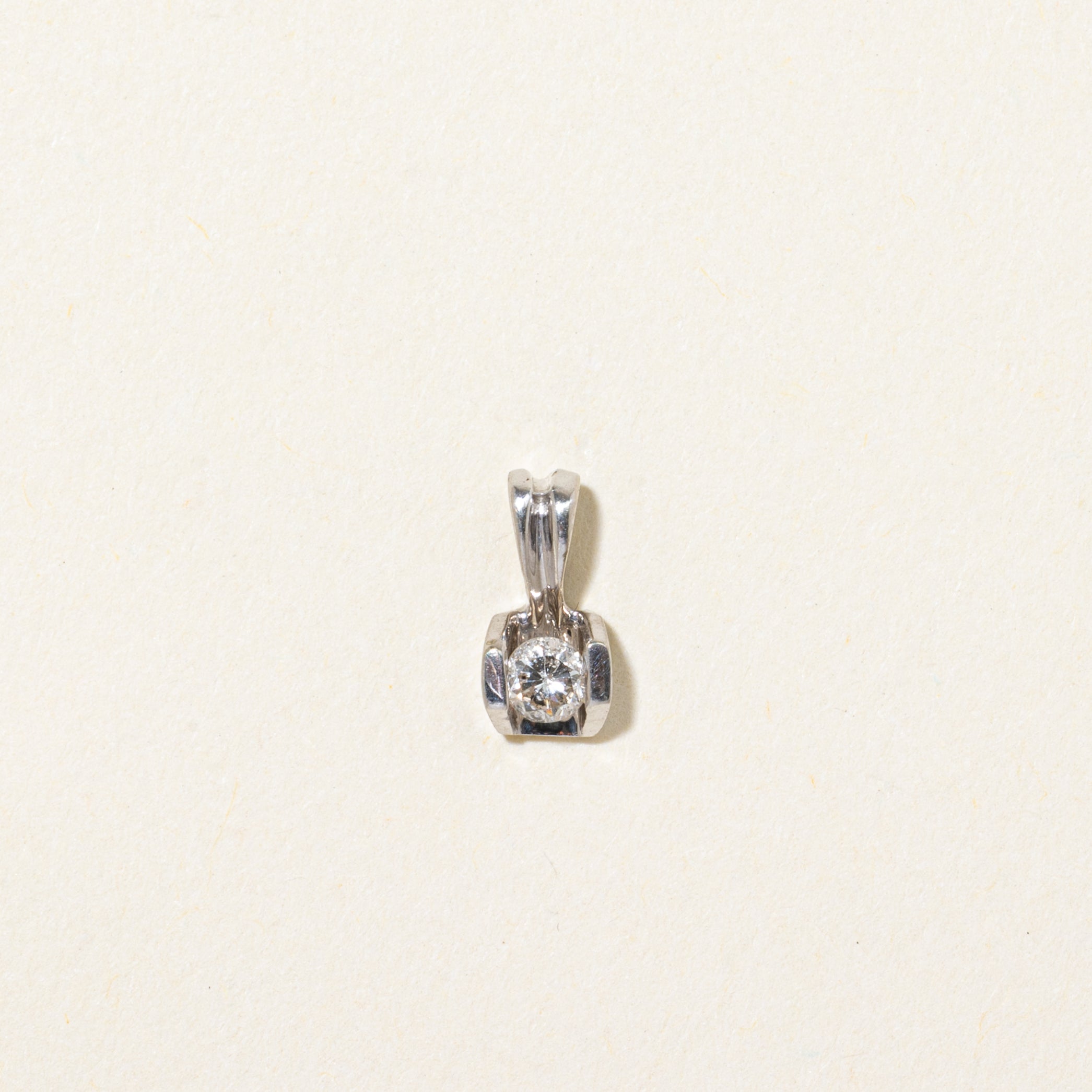 Tension Set Diamond Pendant | 0.09ct