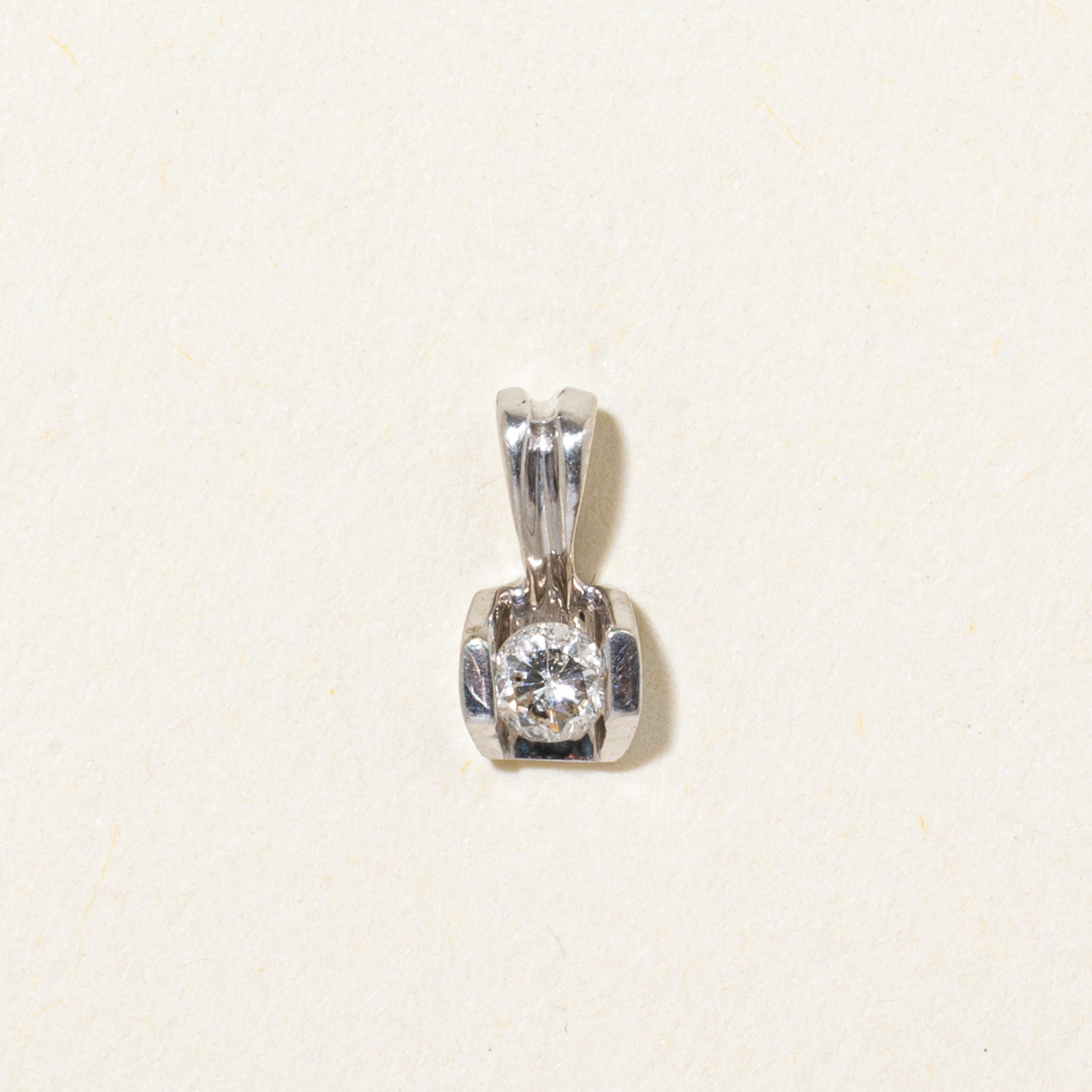 Tension Set Diamond Pendant | 0.09ct