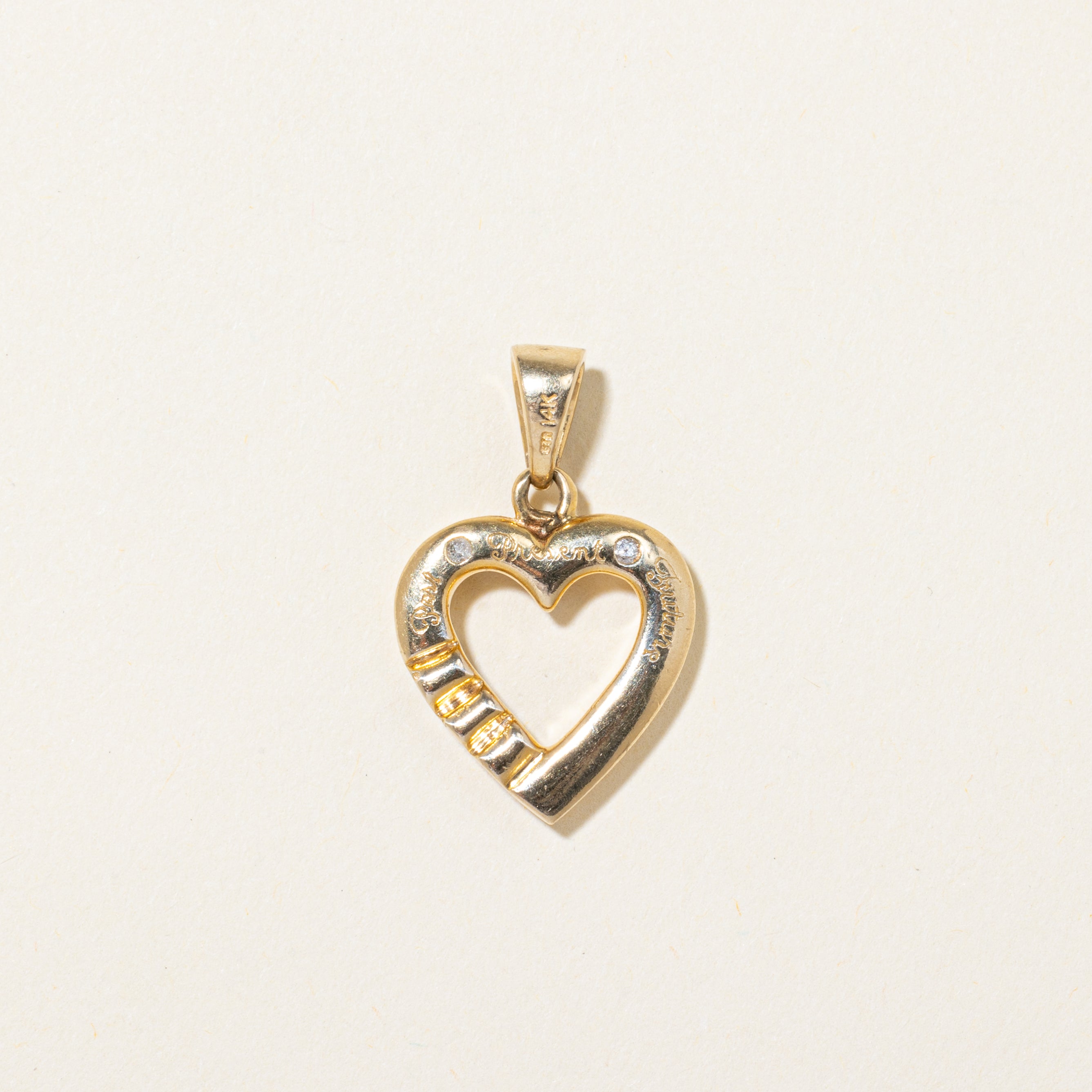 Diamond Open Heart Pendant | 0.21ctw
