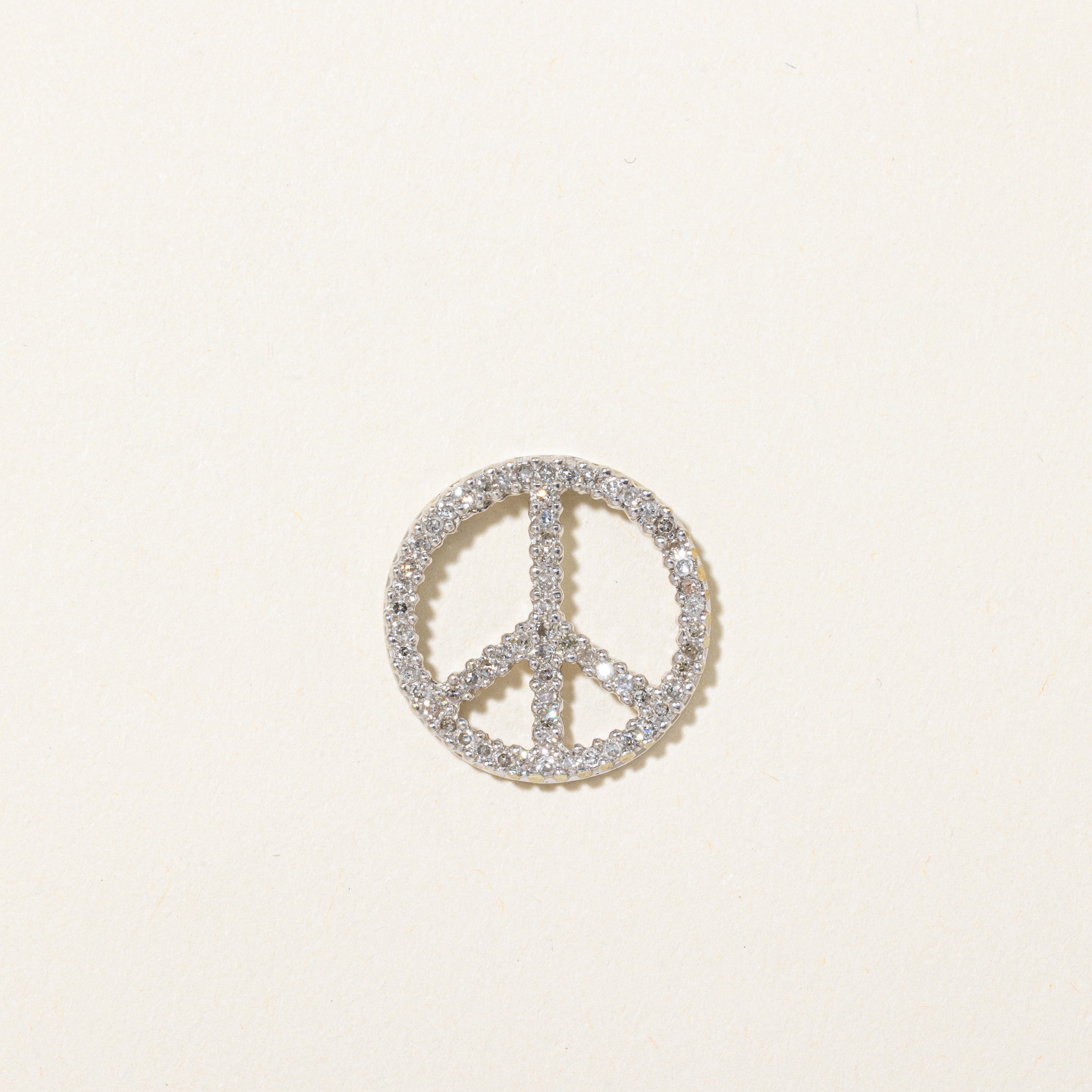 Diamond Peace Sign Pendant | 0.32ctw
