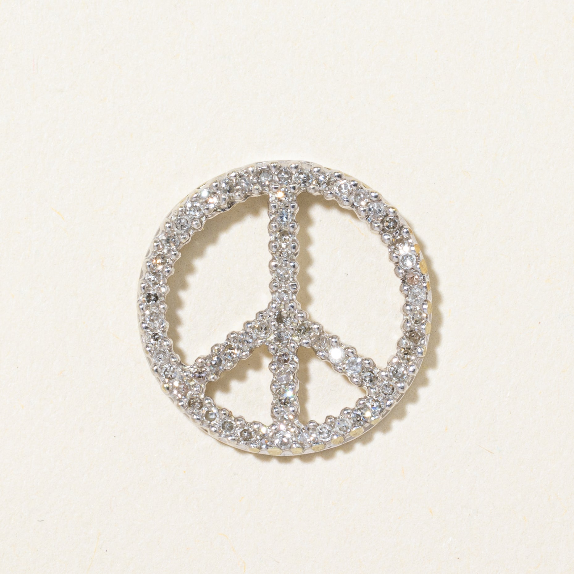Diamond Peace Sign Pendant | 0.32ctw