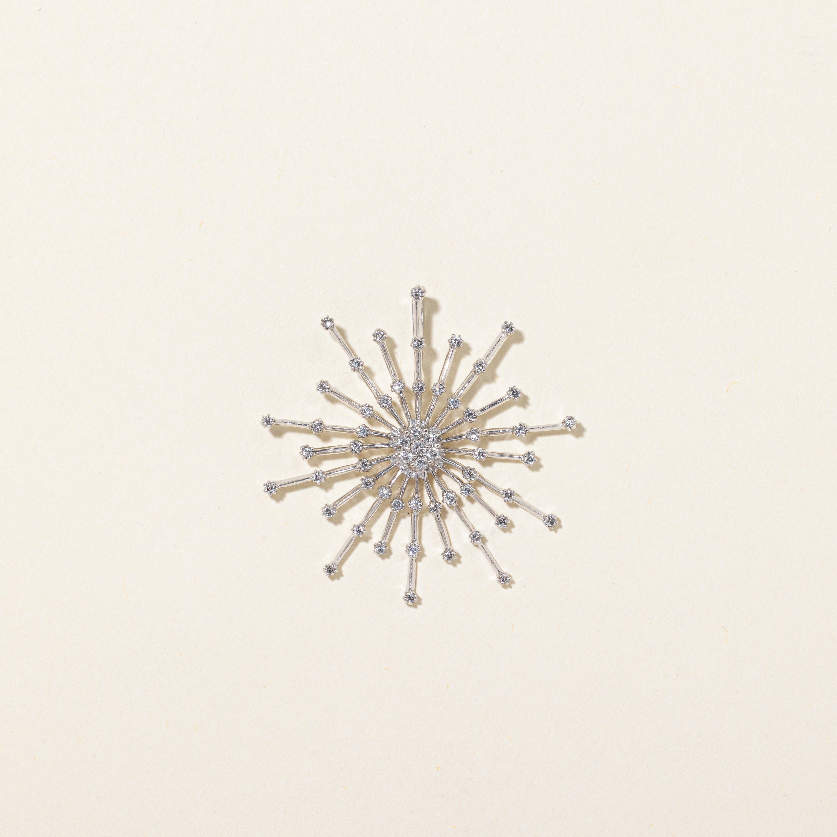 Large Diamond Sun Burst Pendant | 0.60ctw