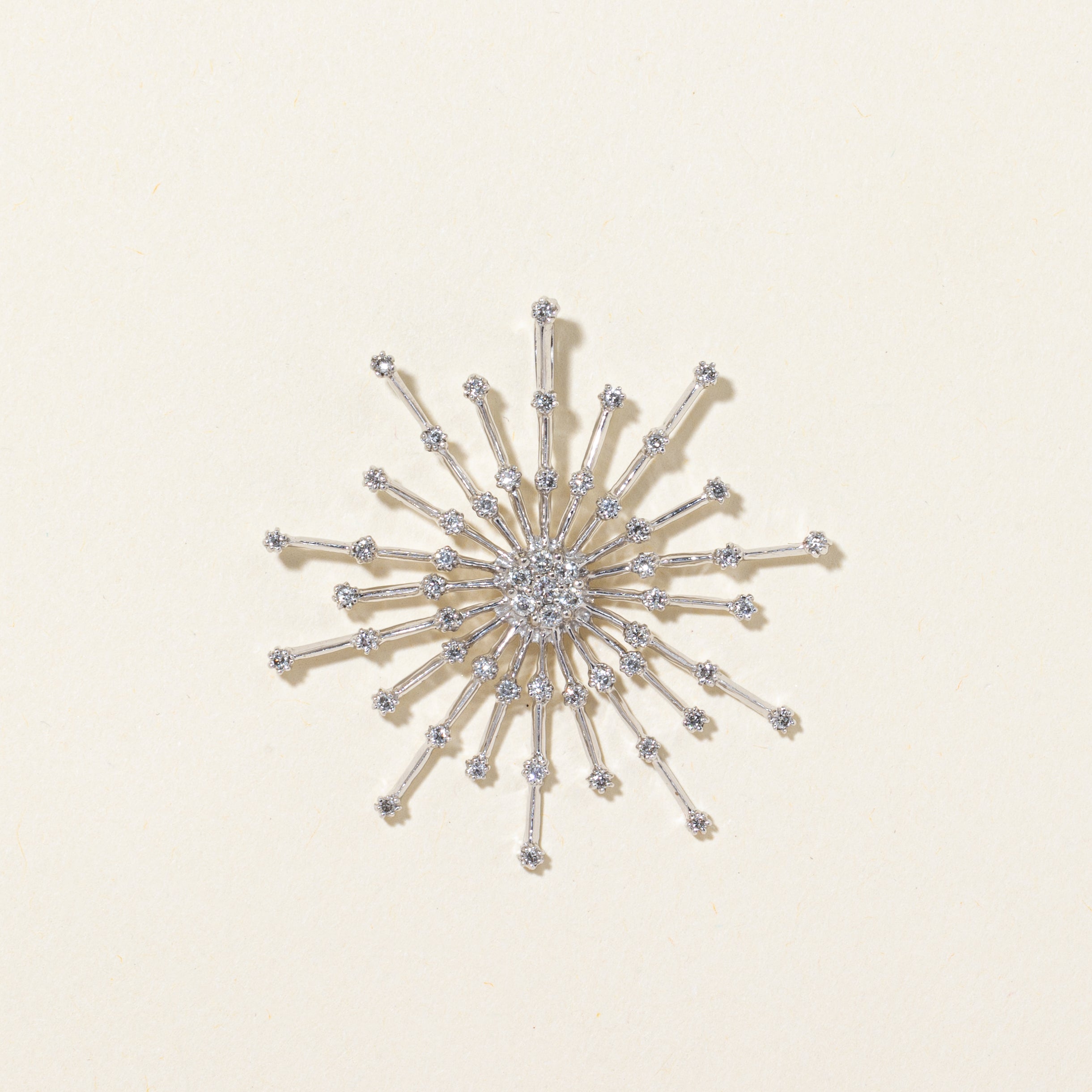 Large Diamond Sun Burst Pendant | 0.60ctw