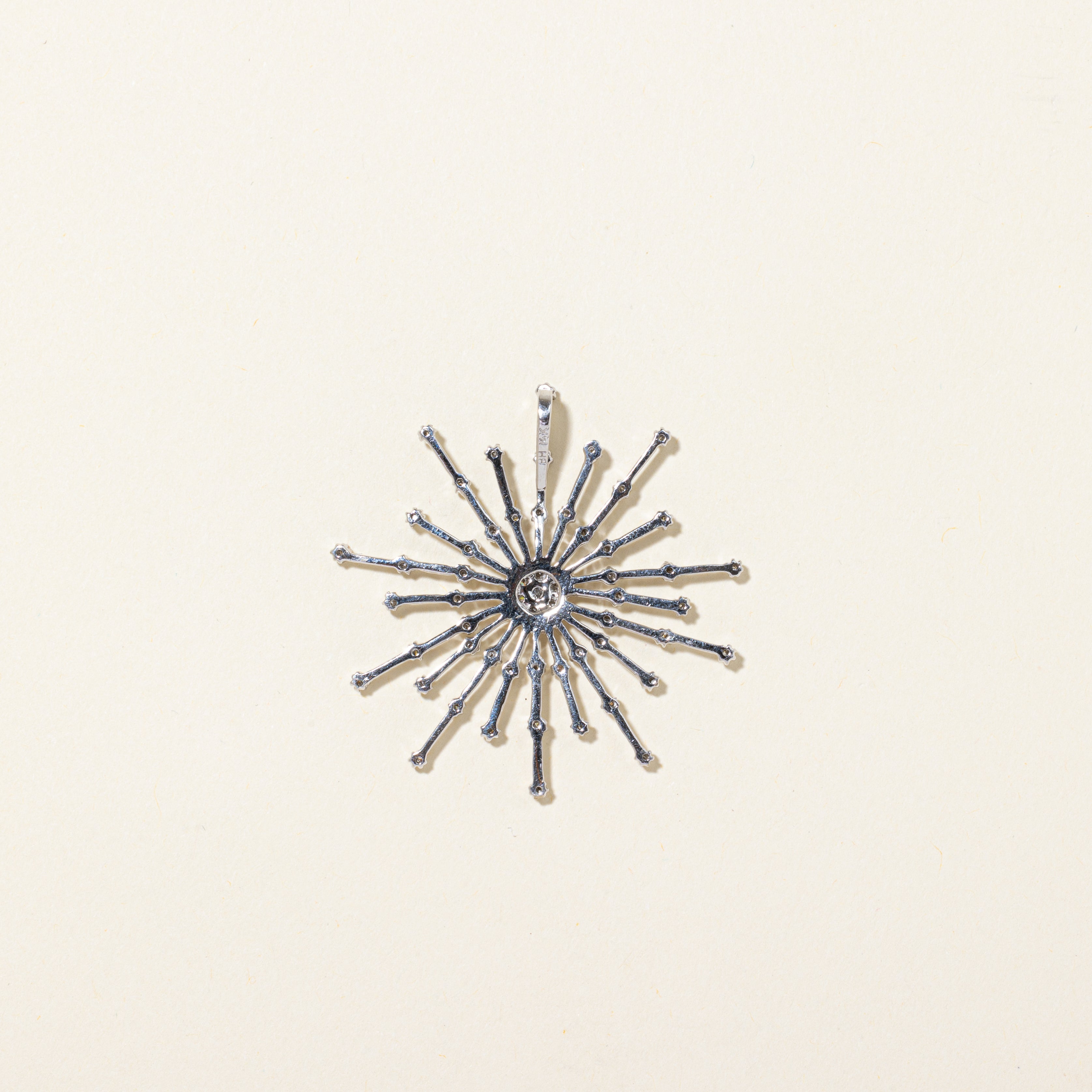 Large Diamond Sun Burst Pendant | 0.60ctw