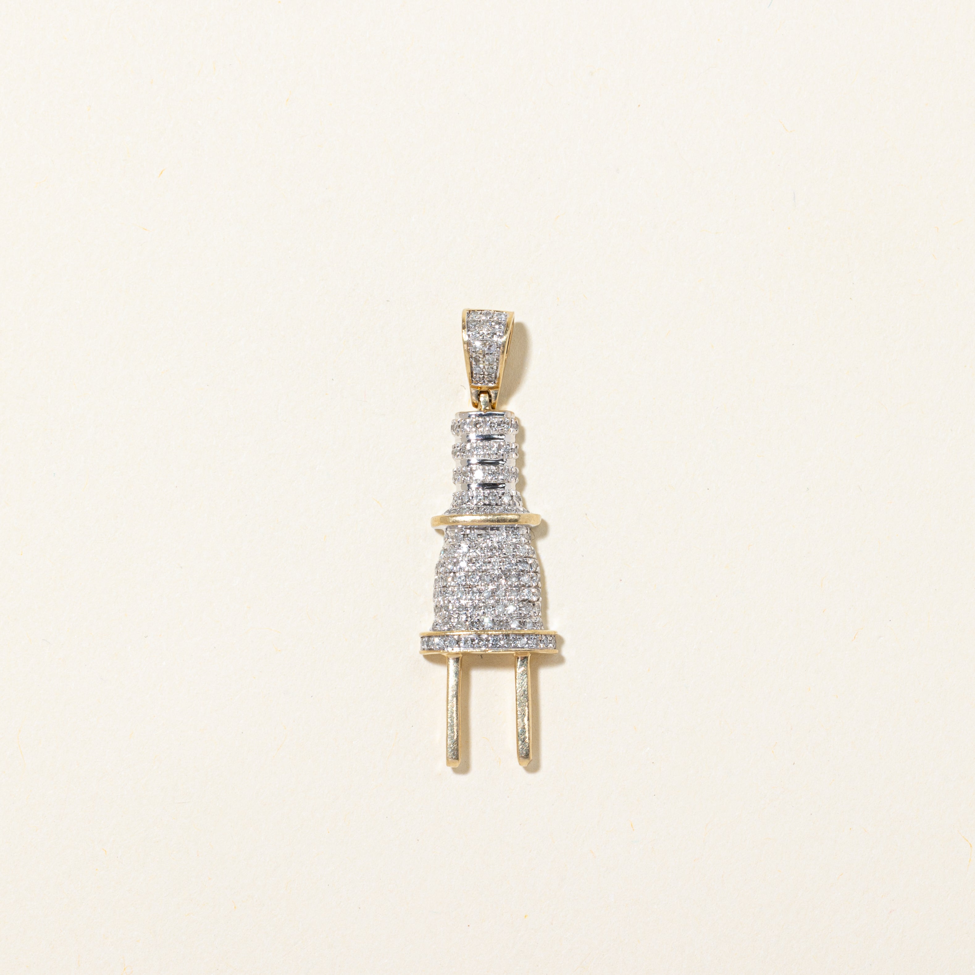 Diamond Electric Plug Pendant | 0.30ctw