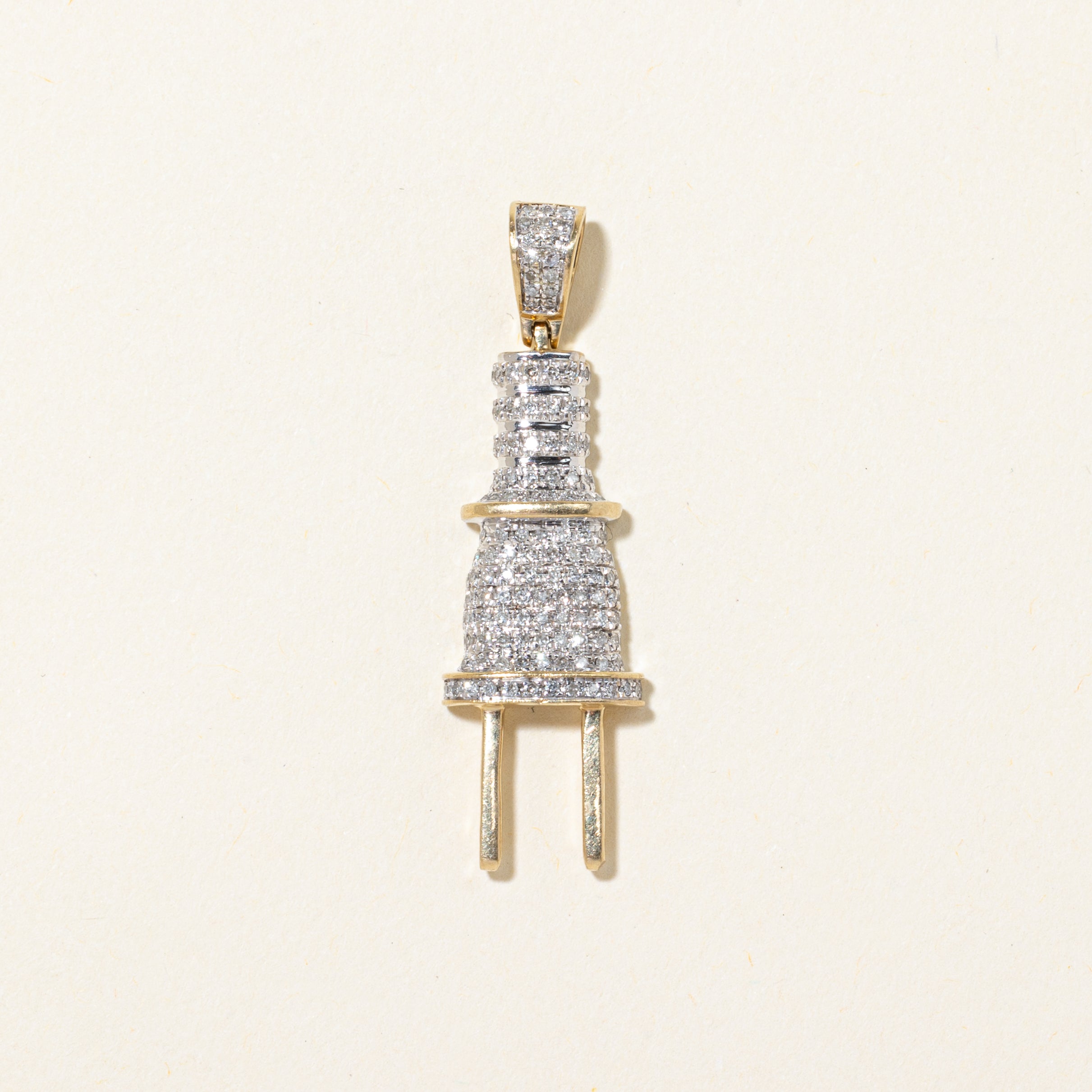 Diamond Electric Plug Pendant | 0.30ctw